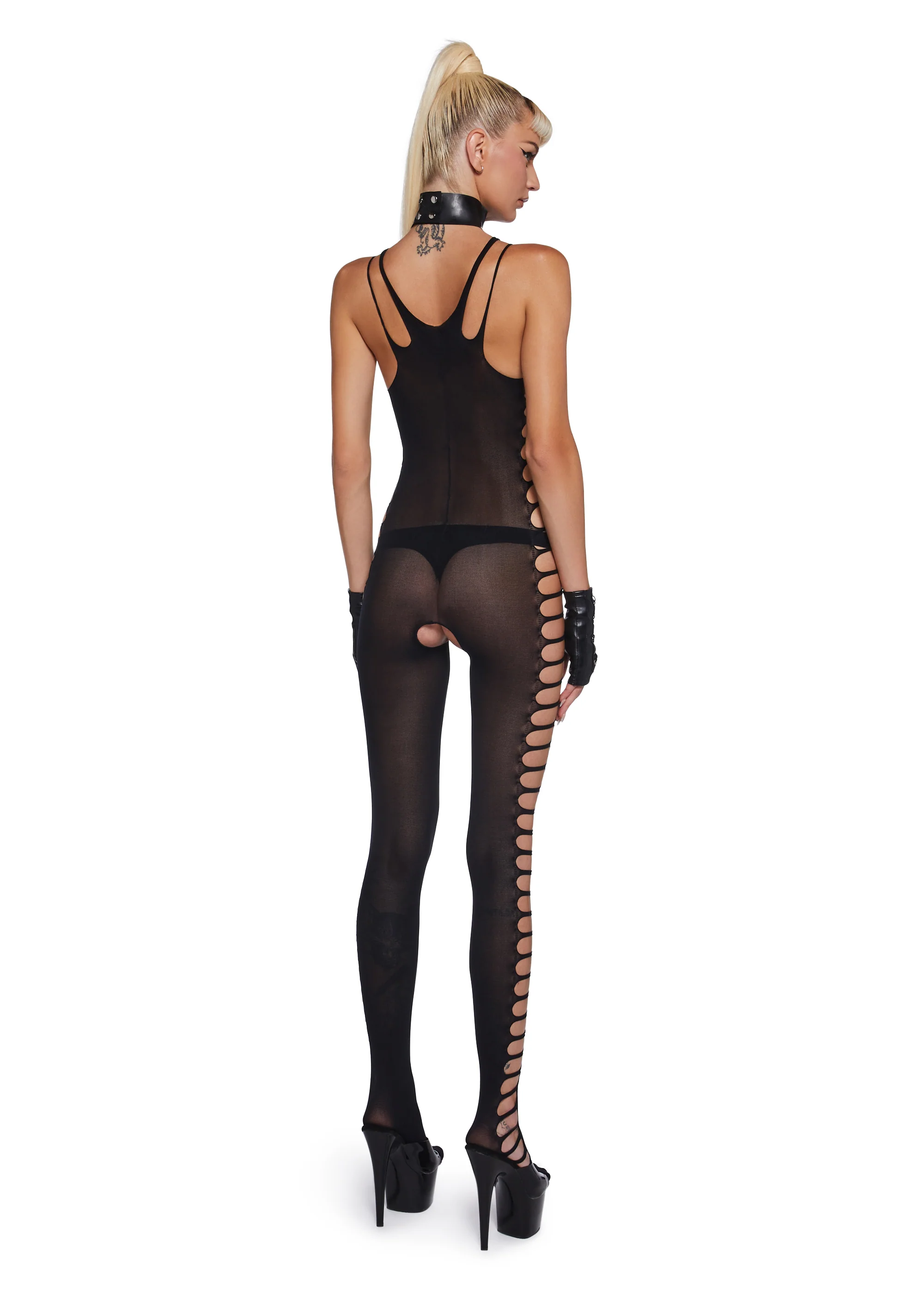 Lost In Lust Cut Out Body Stocking - Black - Image 4