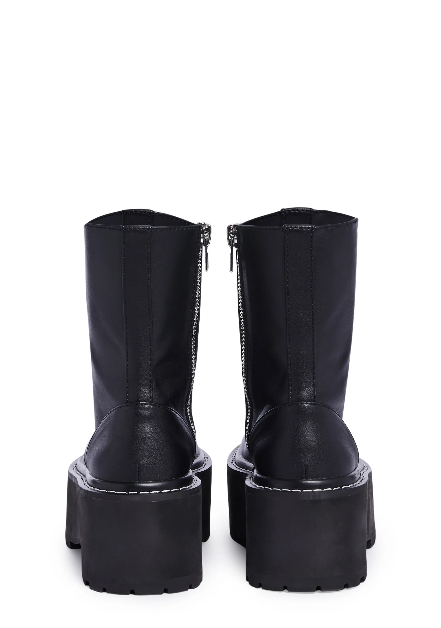 Lost In The Crowd Combat Boots - Black - Image 4