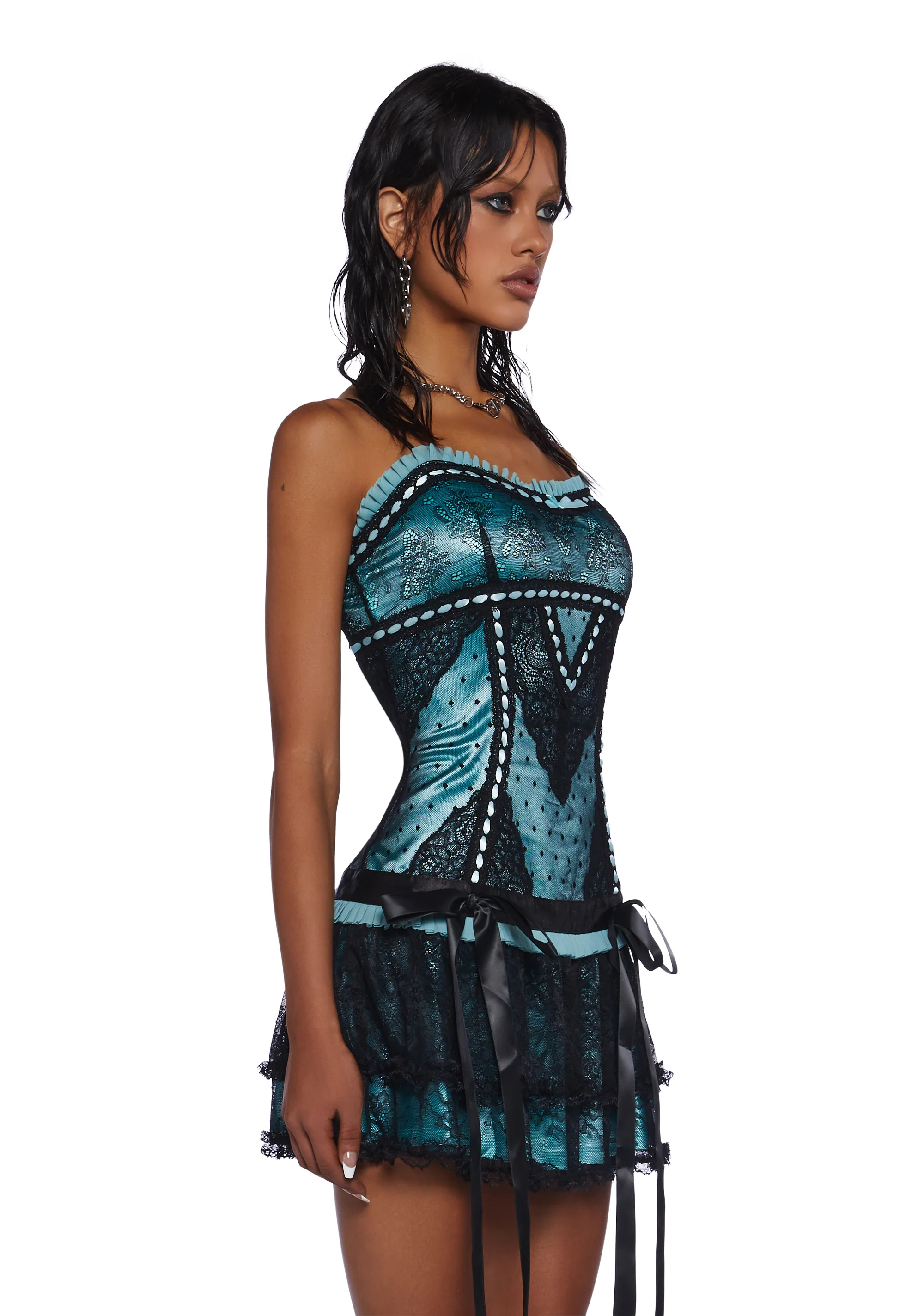 Lost In The Night Mini Dress - Image 3