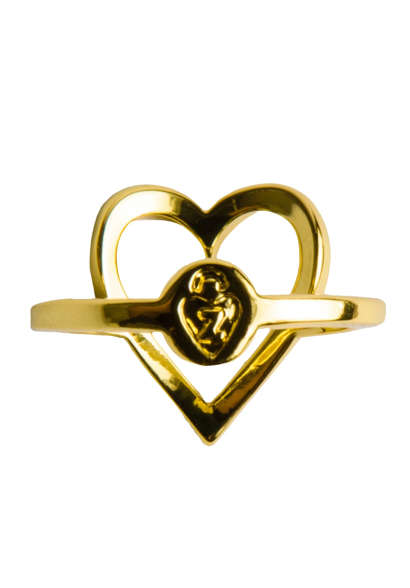 Love Heart Ring - Gold - Image 3