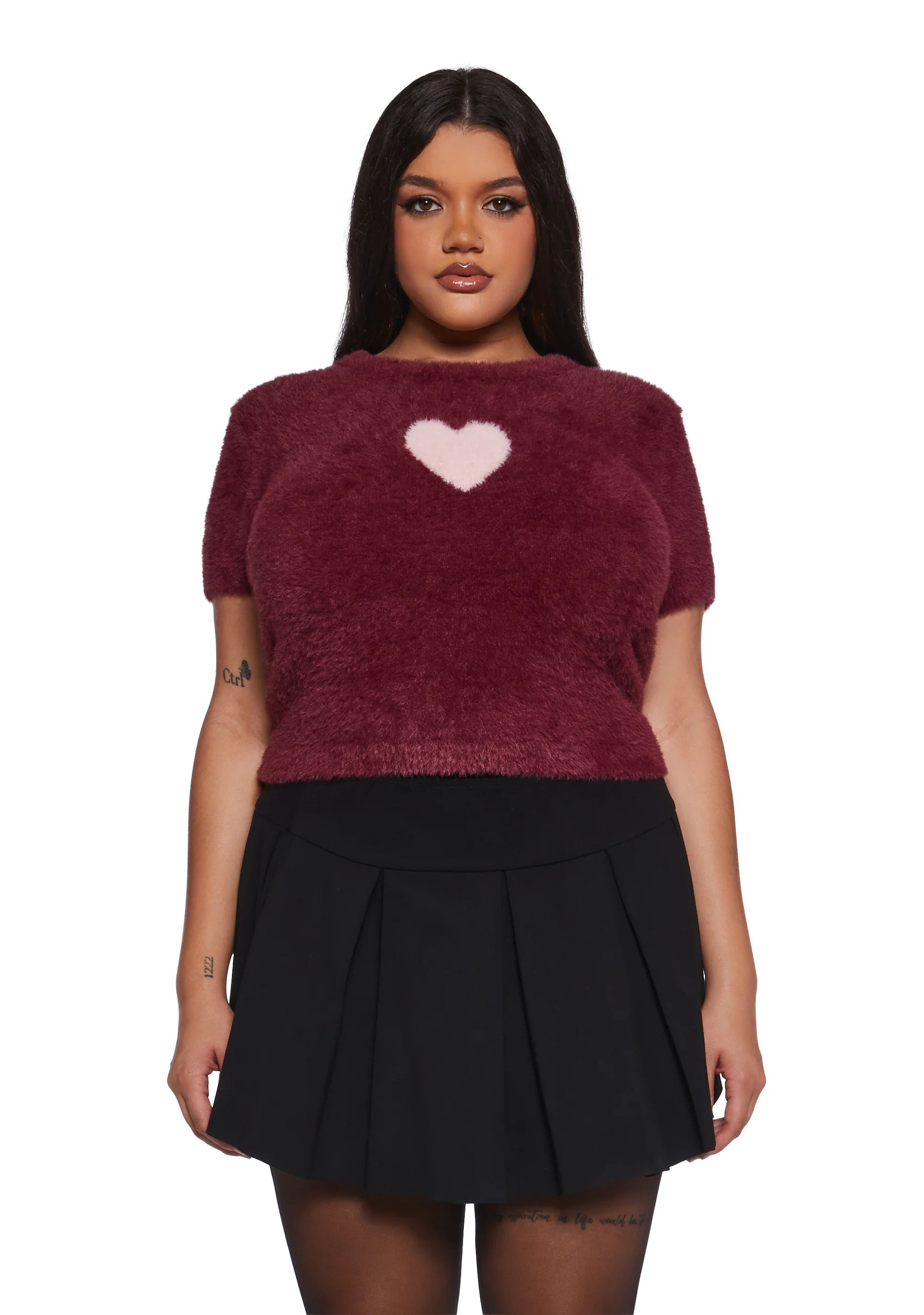 Love Letters Heart Sweater - Red - Image 2