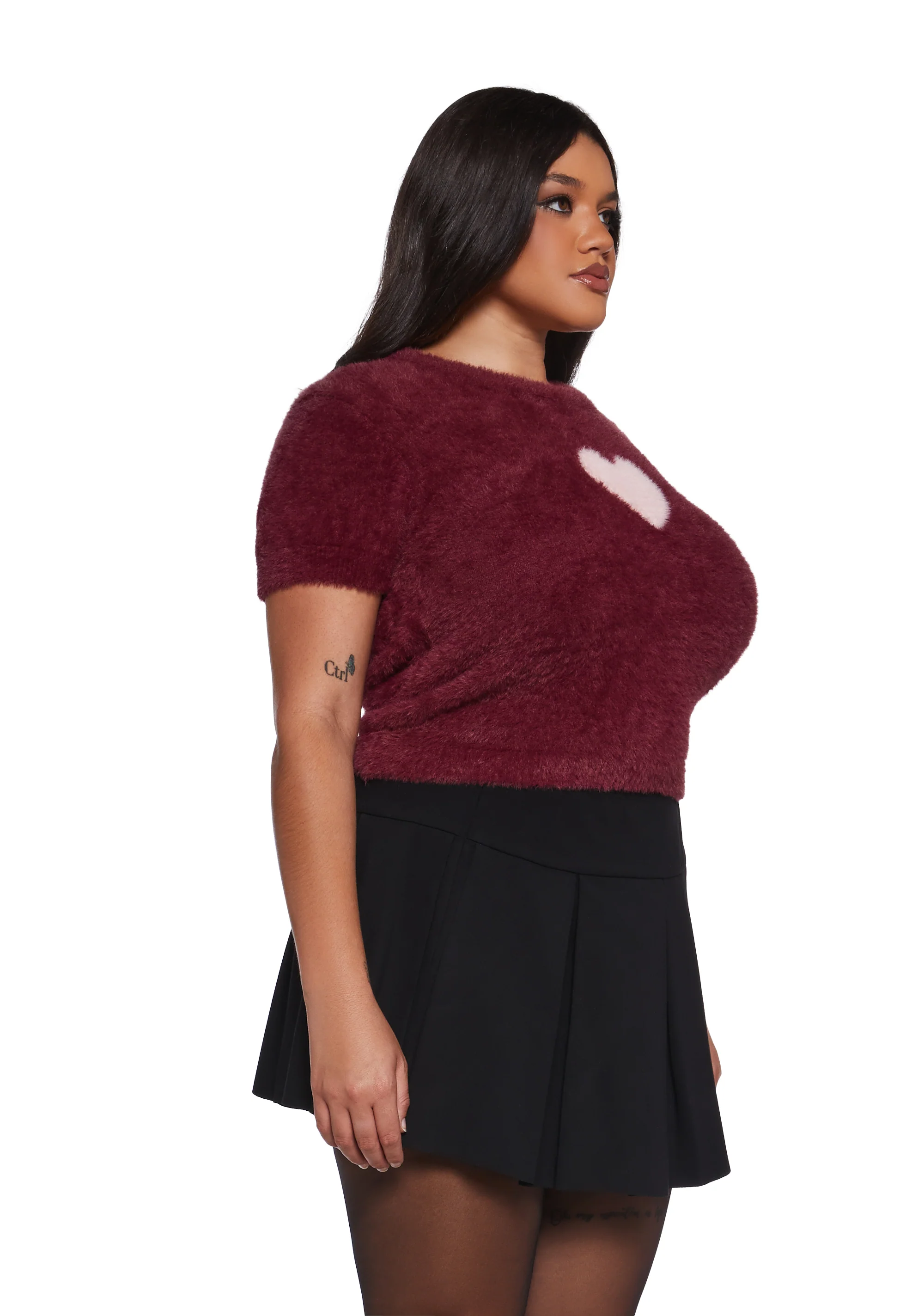 Love Letters Heart Sweater - Red - Image 4