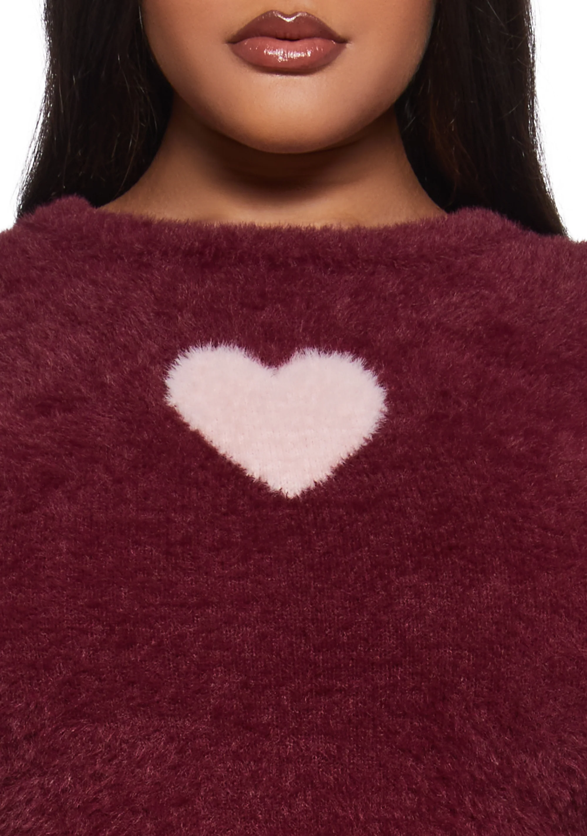 Love Letters Heart Sweater - Red - Image 5
