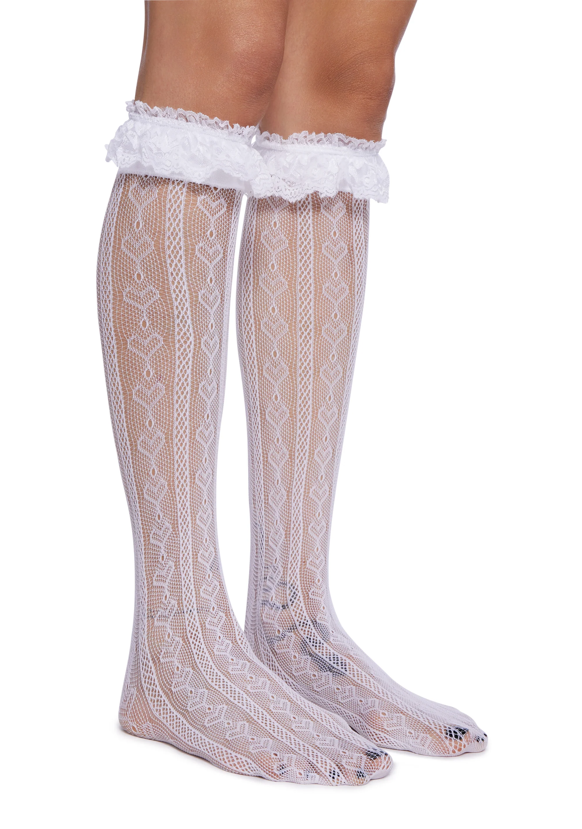 Love Potion Knee High Socks - White - Image 2