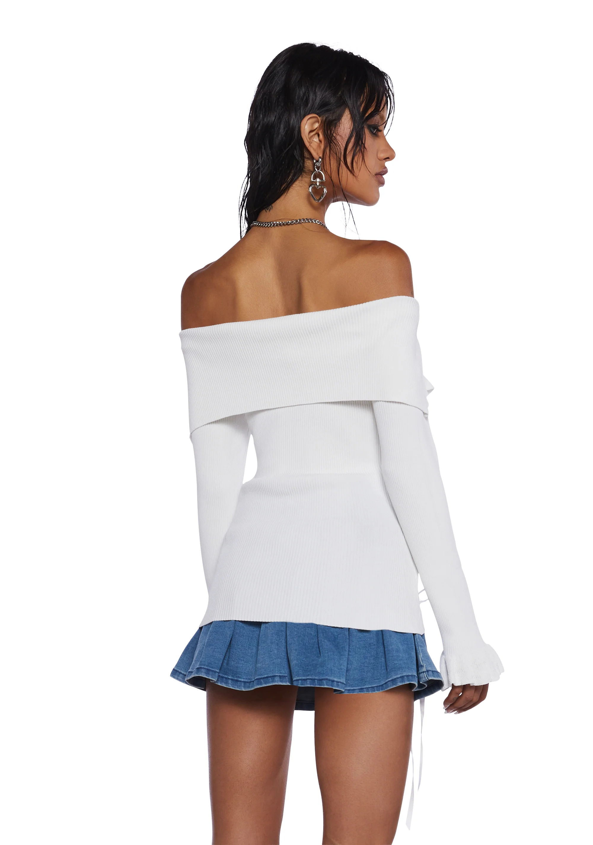 Love’s A Game Knit Cardigan - White - Image 4