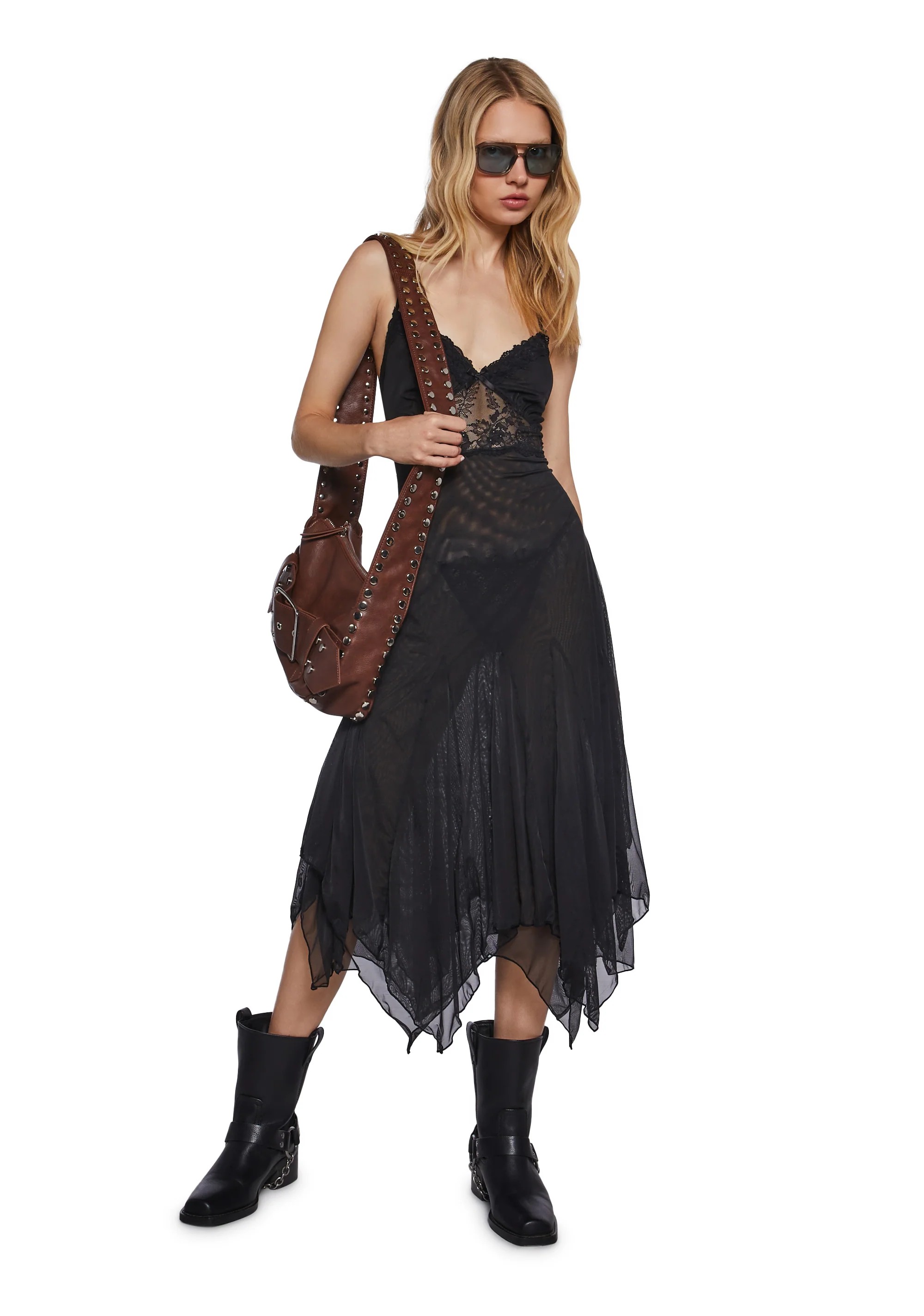 Love Sound Slip Dress - Black - Image 5