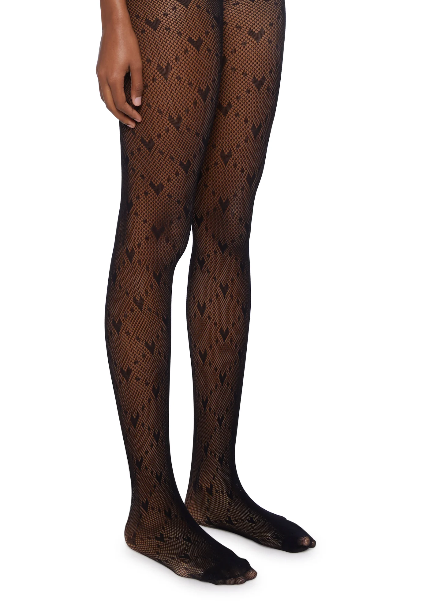 Love Struck Sheer Tights - Black - Image 2