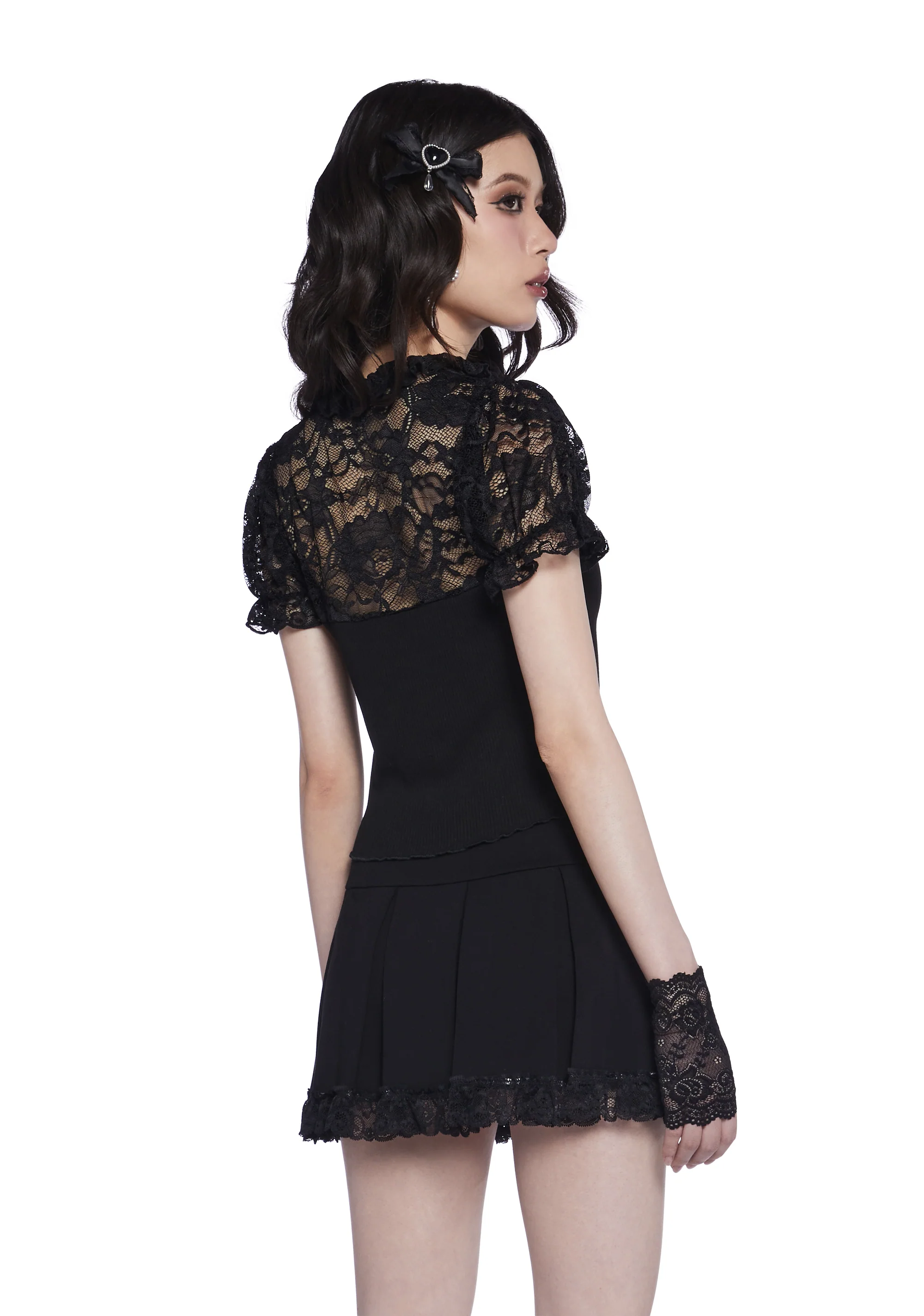 Lovely Nightshade Lace Top - Image 4