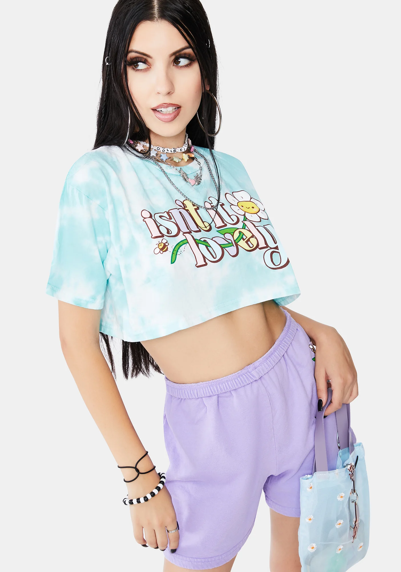 Lovely Tie Dye Crop Tee - Image 2