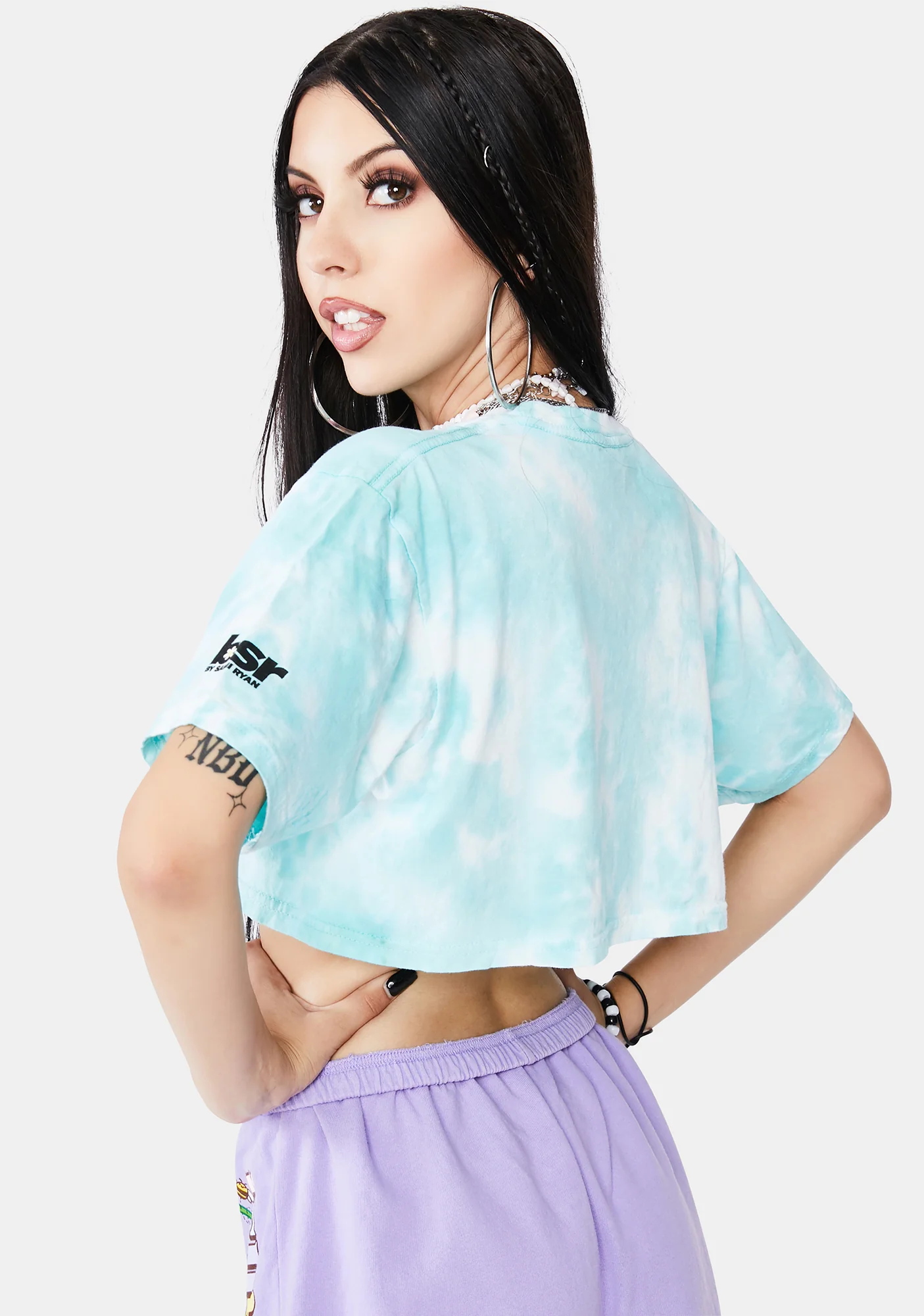 Lovely Tie Dye Crop Tee - Image 4
