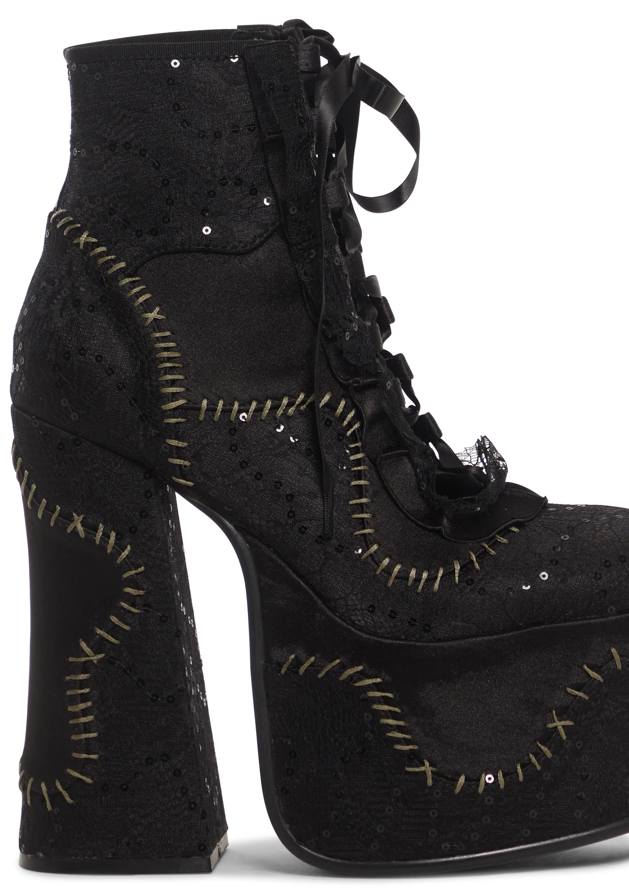Lover’s Duet Platform Boots - Black - Image 2