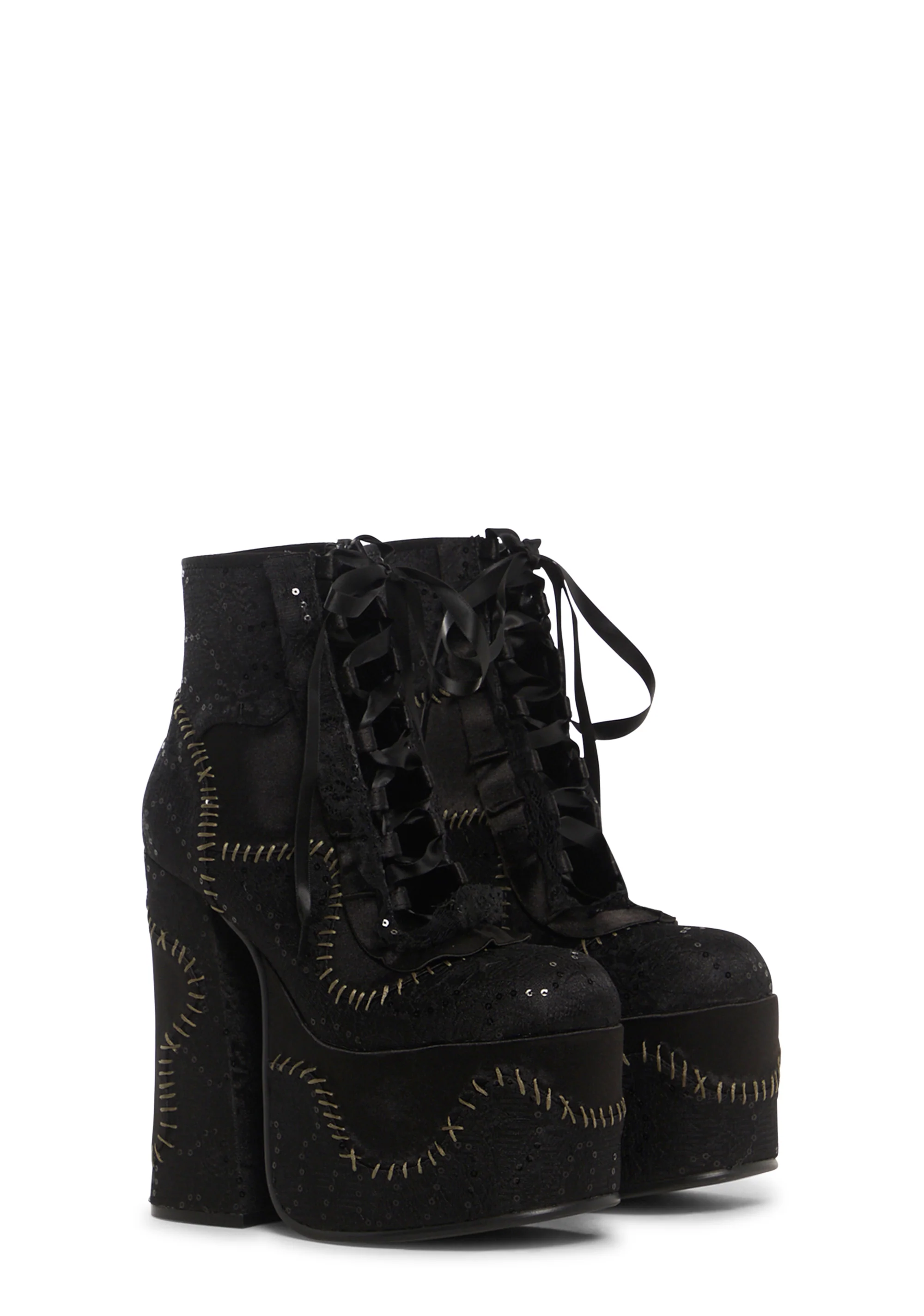 Lover’s Duet Platform Boots - Black - Image 3