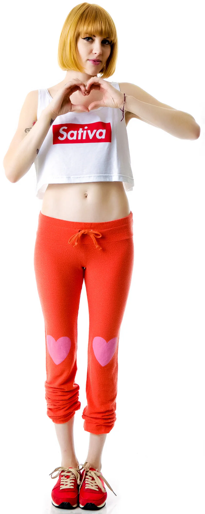 Lover Skinny Sweats - Light Red - Image 4