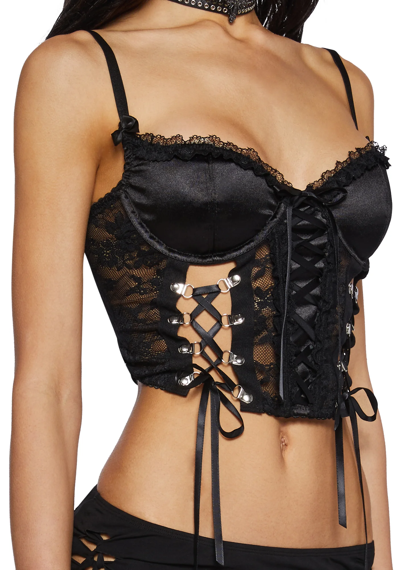 Lovers Lane Corset Top-Black - Image 5