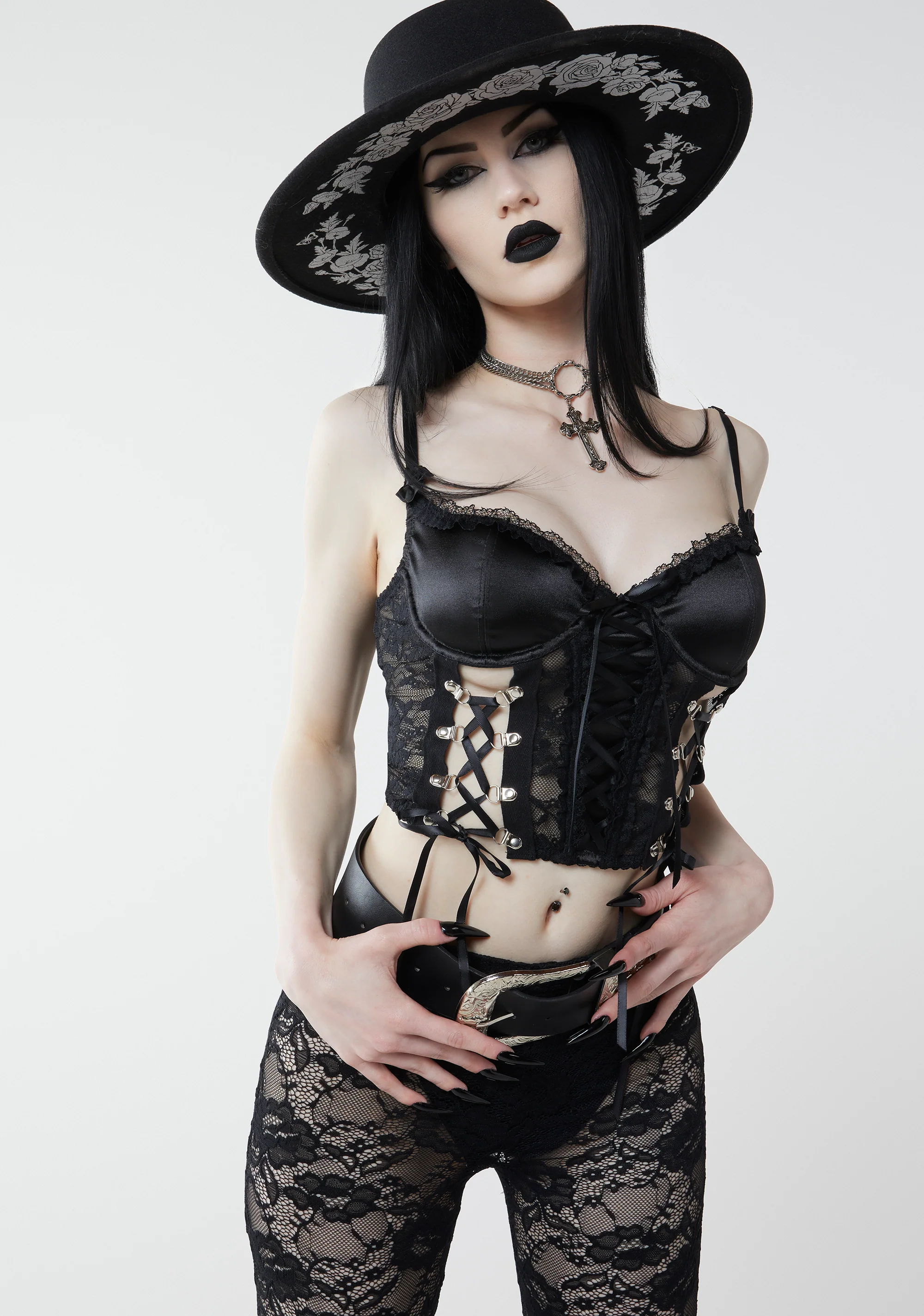 Lovers Lane Corset Top-Black - Image 6