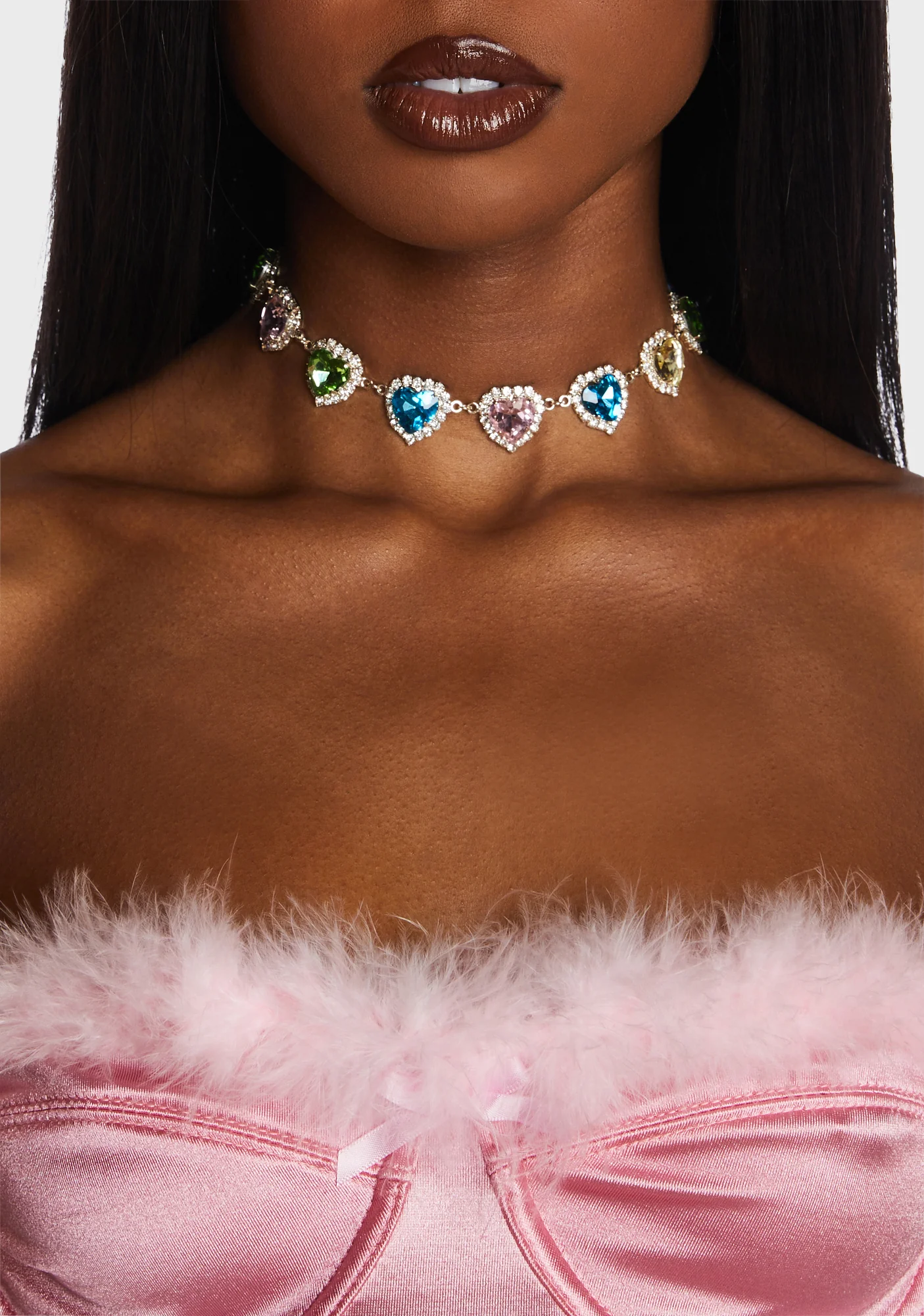 Lovesick Sparkle Heart Necklace - Image 2