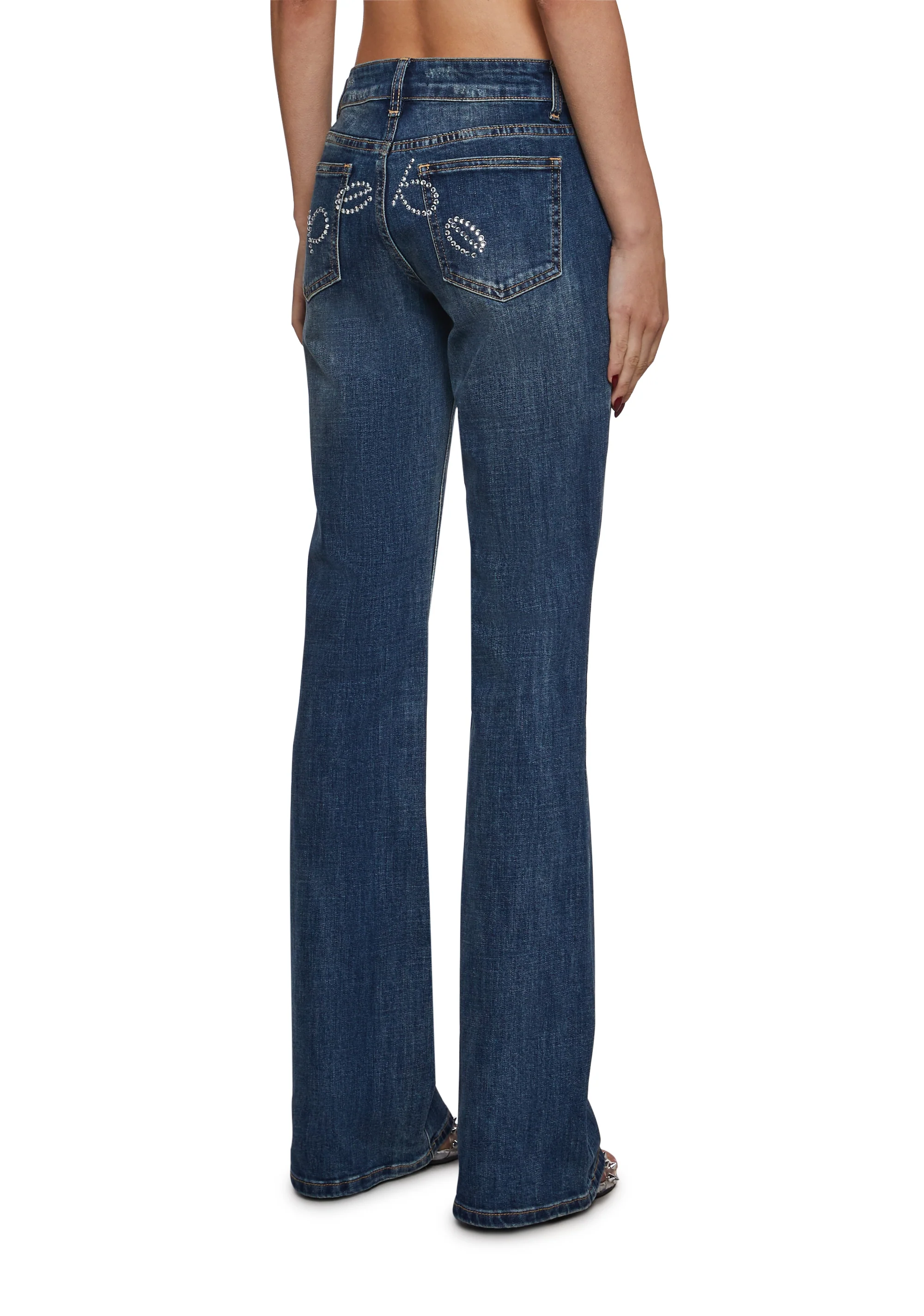 Low Rise Boot Cut Jeans - Image 4