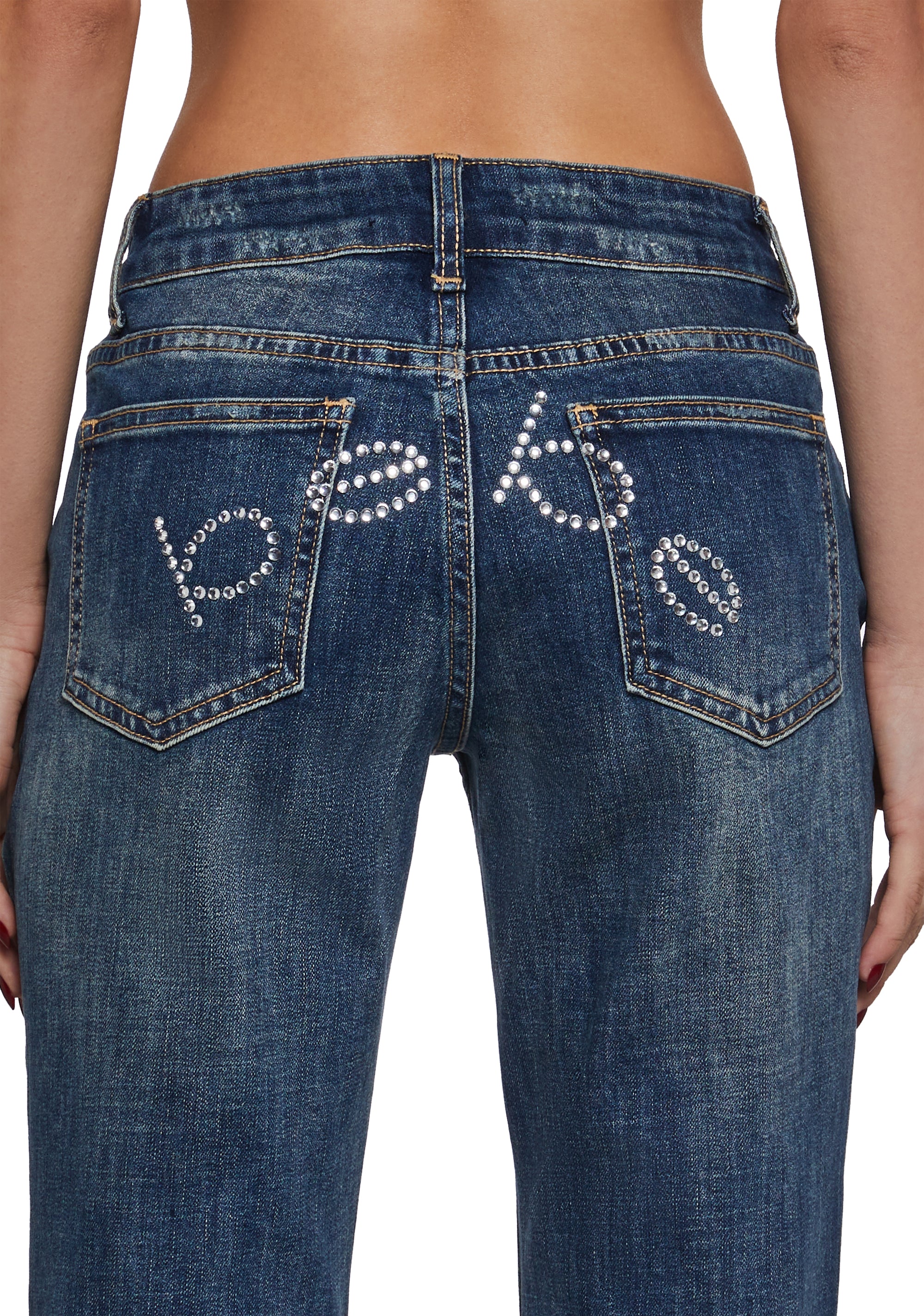 Low Rise Boot Cut Jeans - Image 7