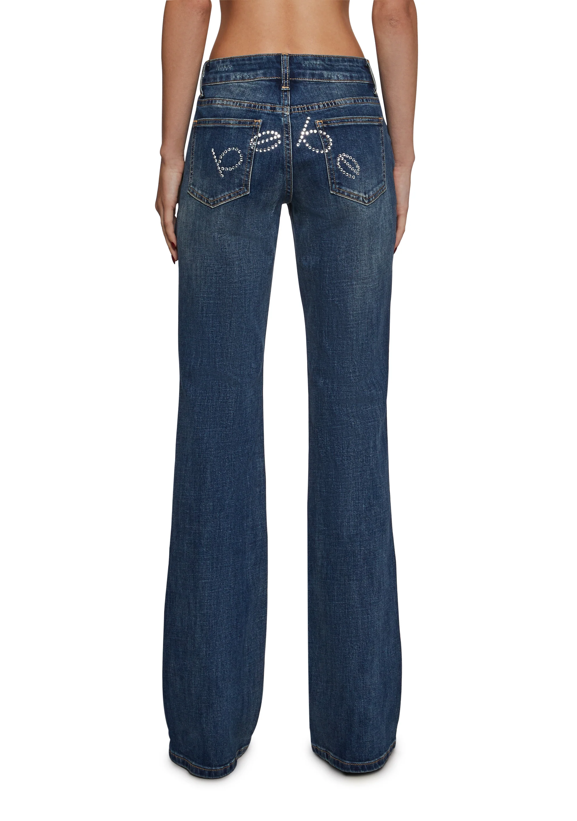 Low Rise Boot Cut Jeans - Image 8