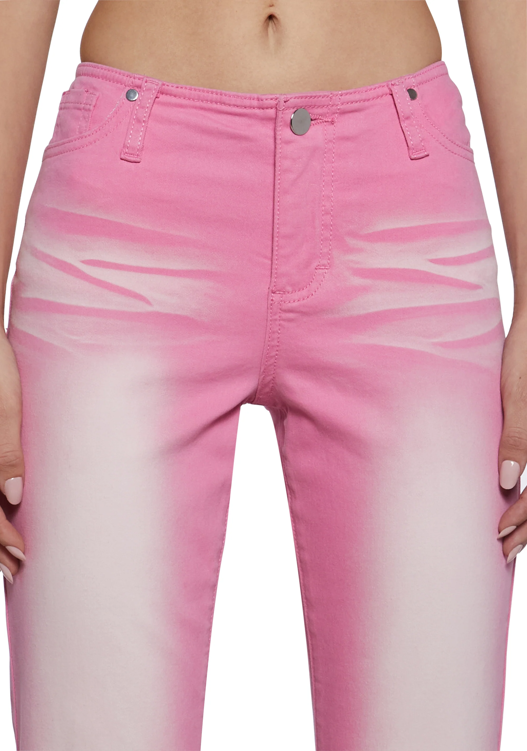 Elle Low Rise Jeans- Pink - Image 5