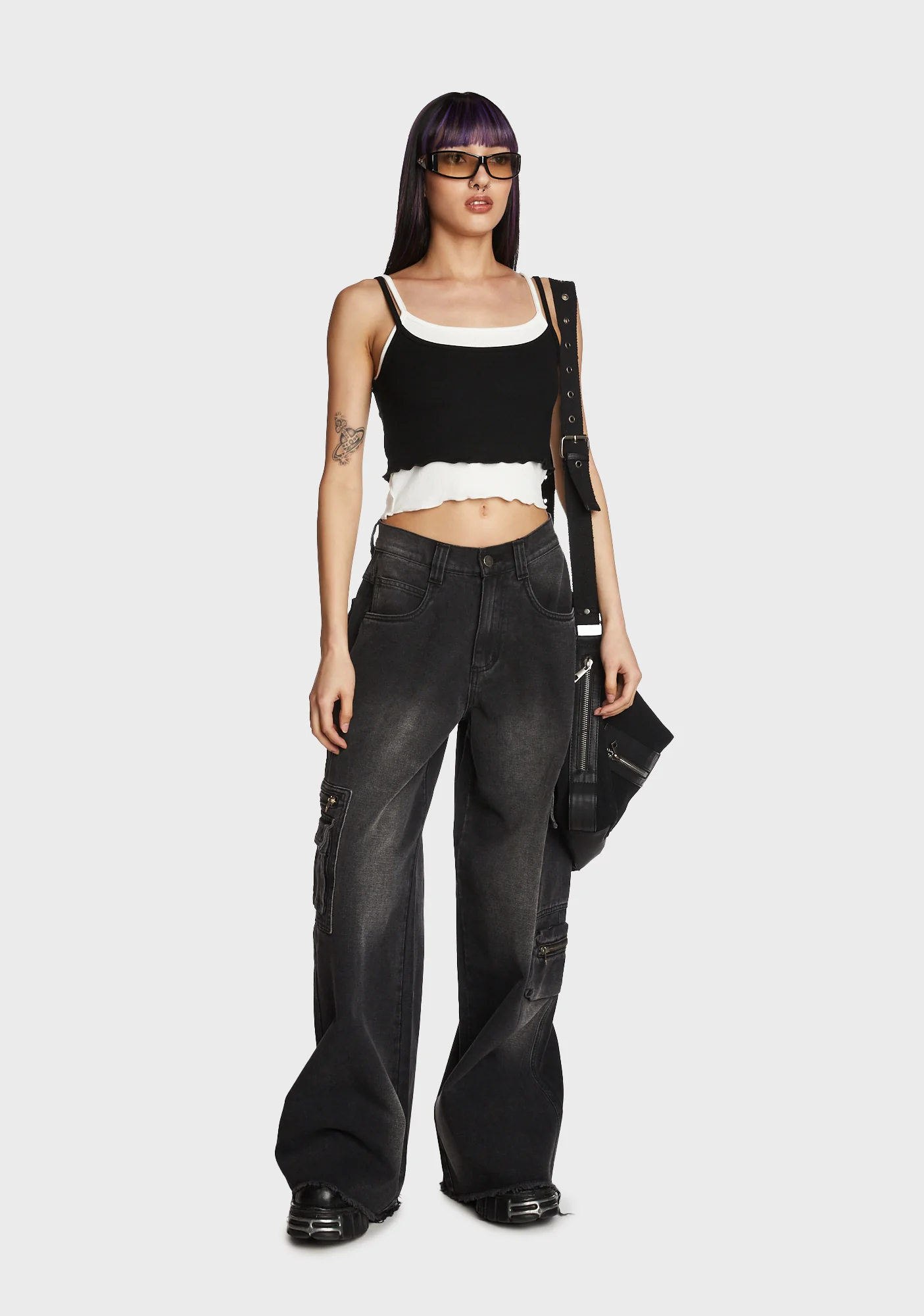 Lowkey Cool Crop Top - Black - Image 3