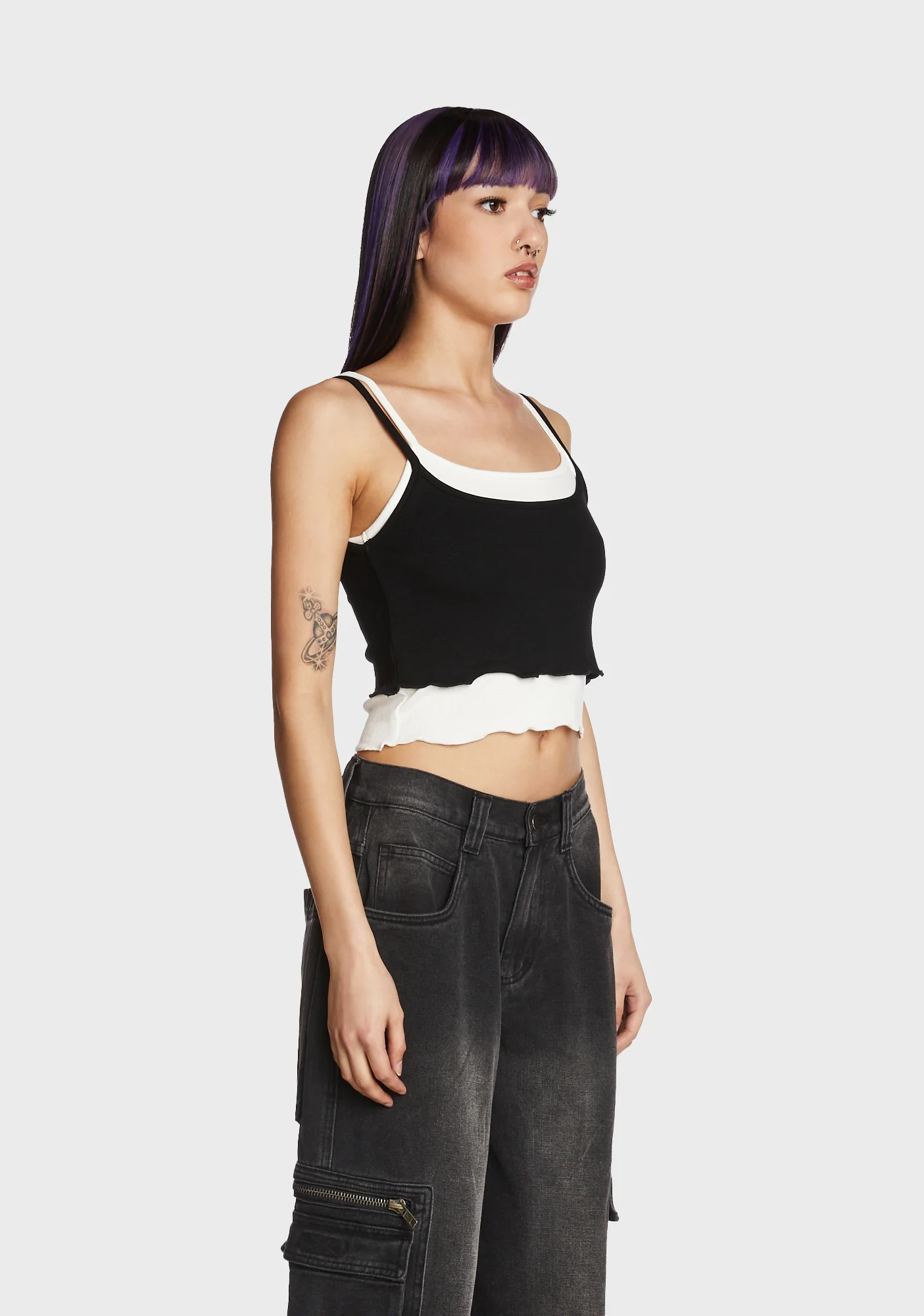 Lowkey Cool Crop Top - Black - Image 4