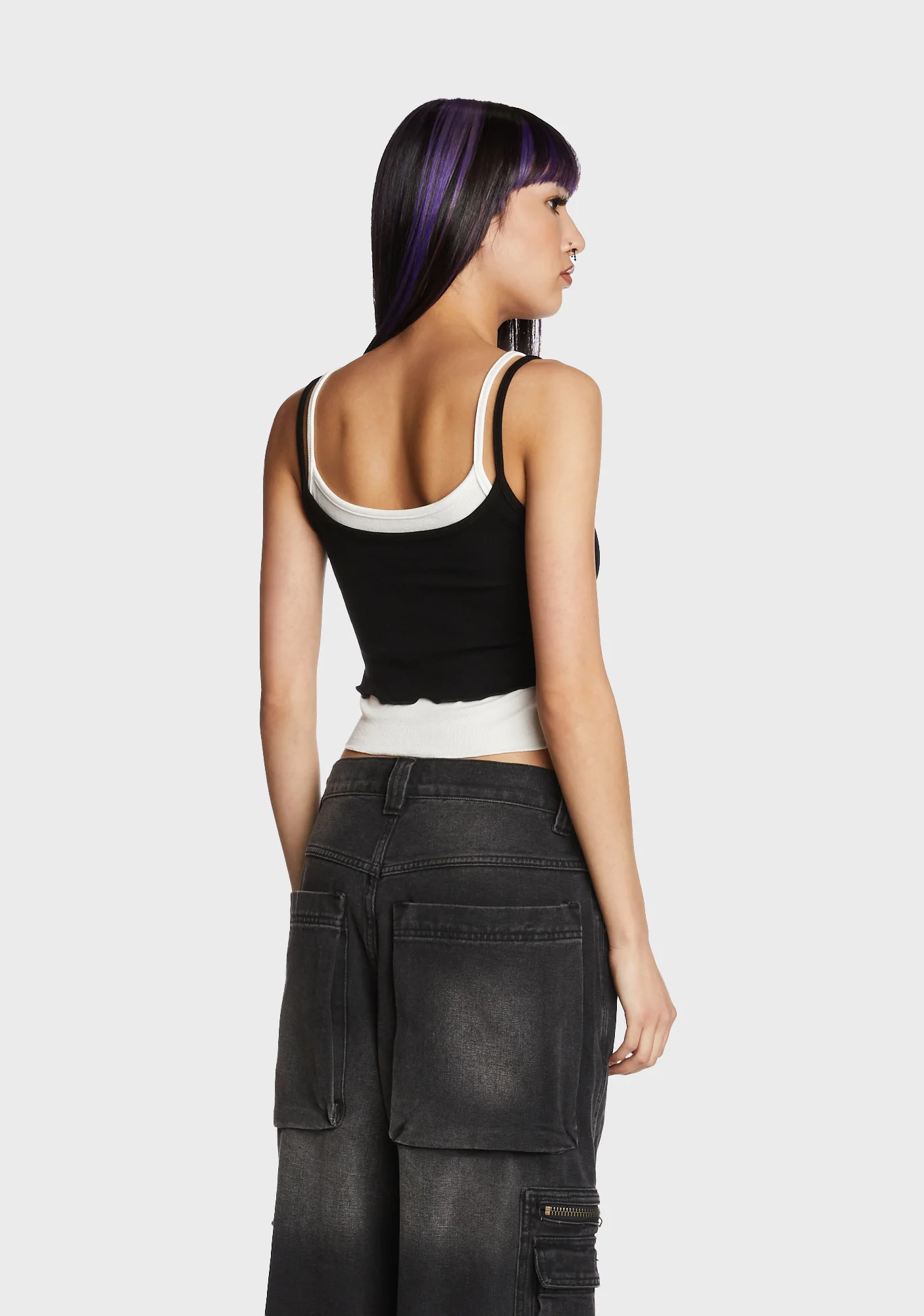 Lowkey Cool Crop Top - Black - Image 5