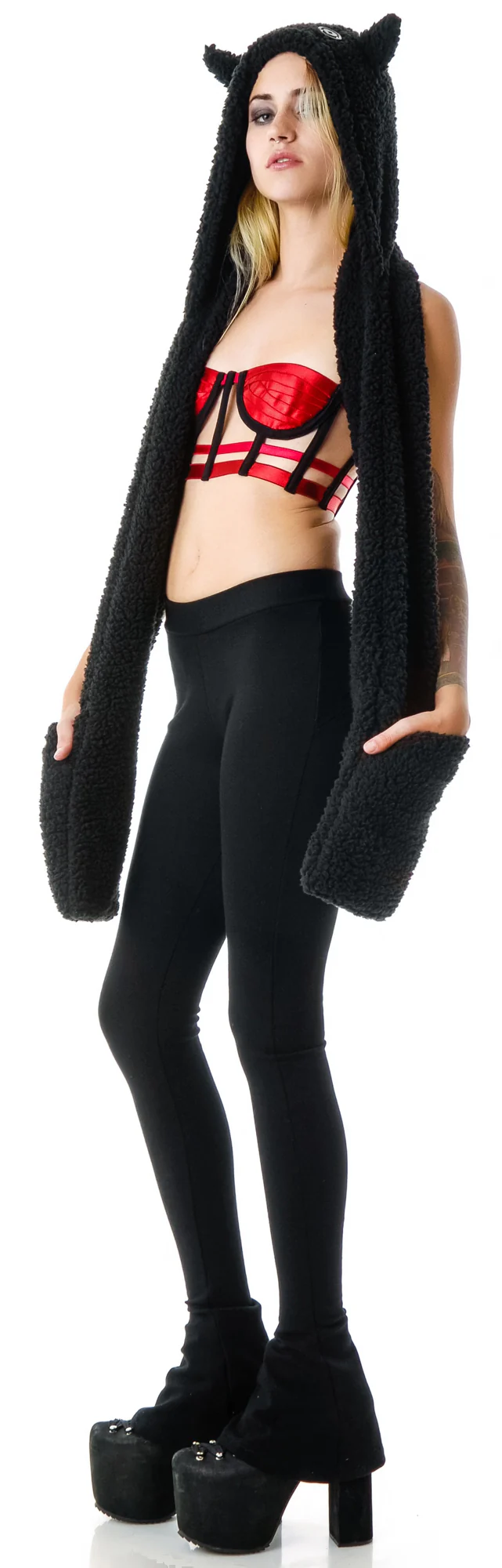 Lucifur the Kitty Scarf Hoodie - Image 4