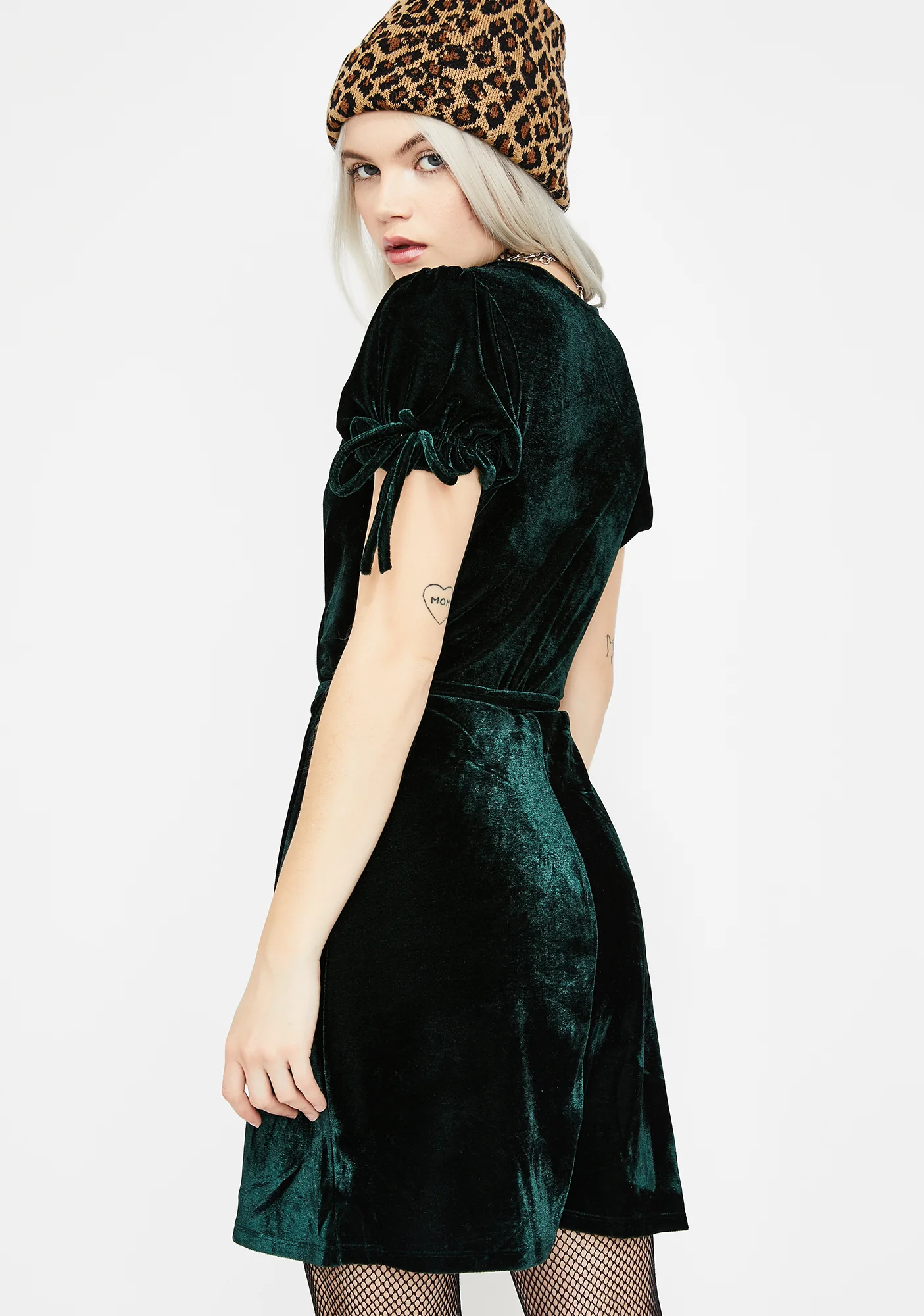 Lucky Chance Velour Wrap Dress - Image 4