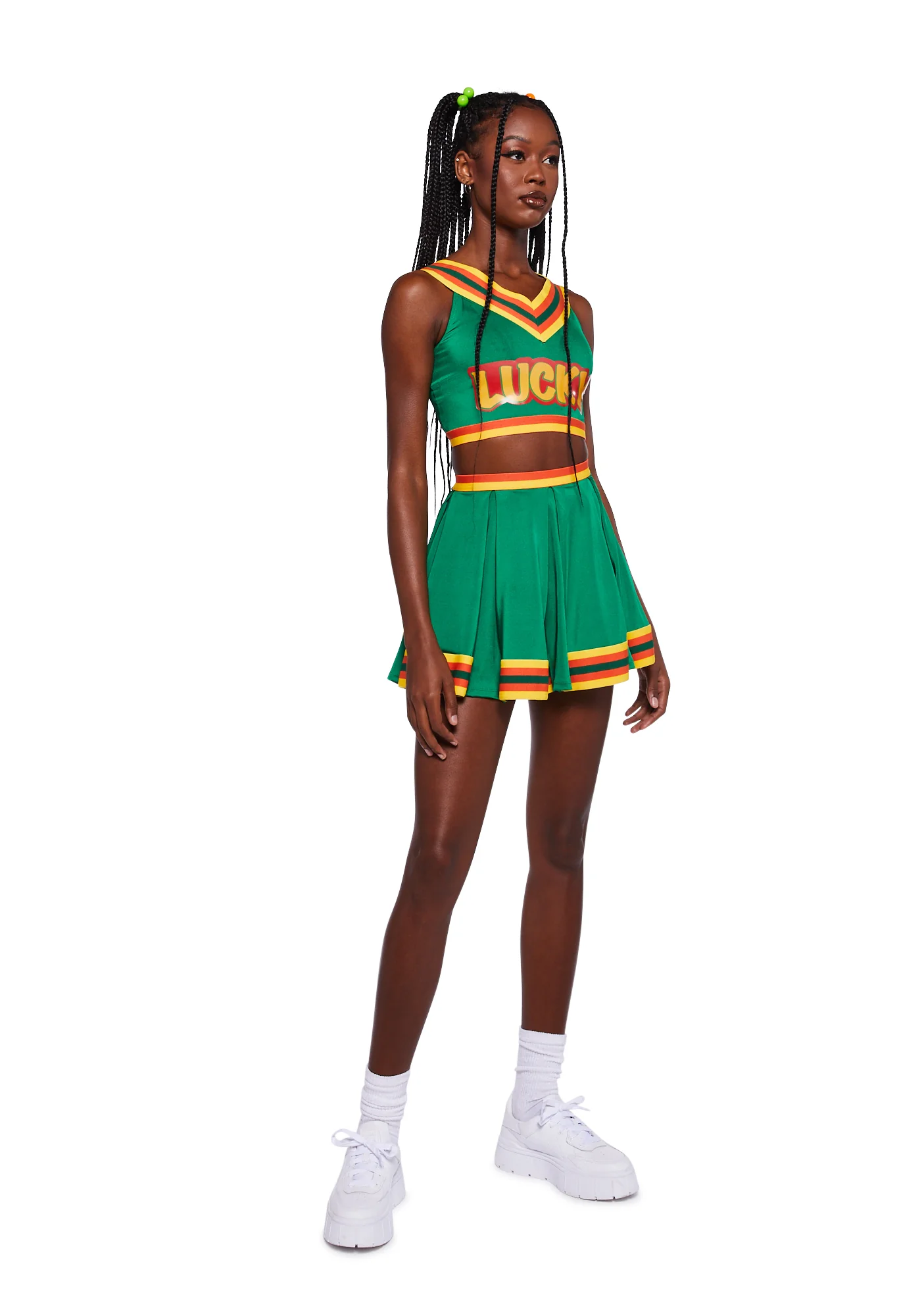 Lucky Clover Cheerleader Costume - Image 5