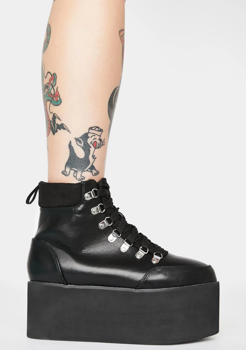 Lunar All Time High Platform Boots - Black - Image 2