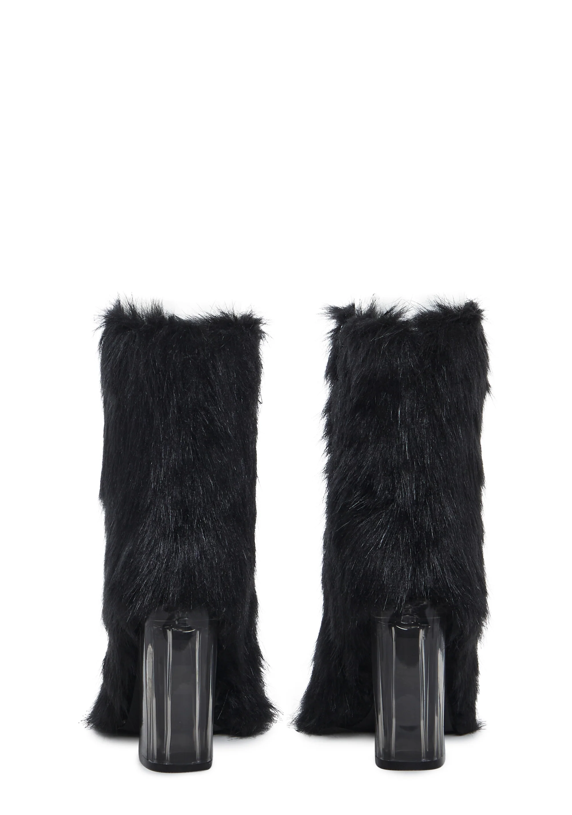 Luv Me Or Hate Me Heeled Boots - Faux Fur - Image 4