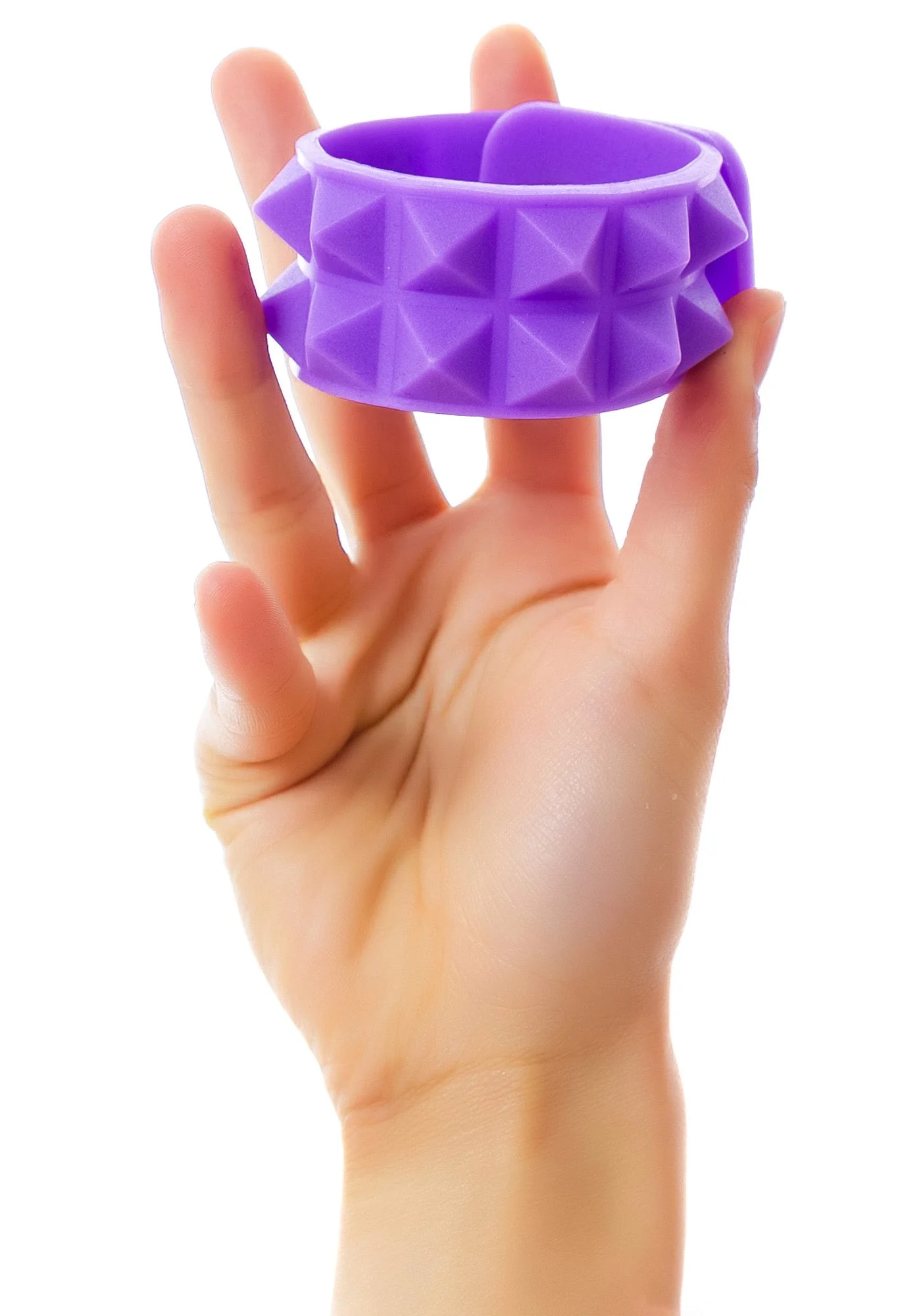 Luxor Double Pyramid Rubber Bracelet - Purple - Image 5