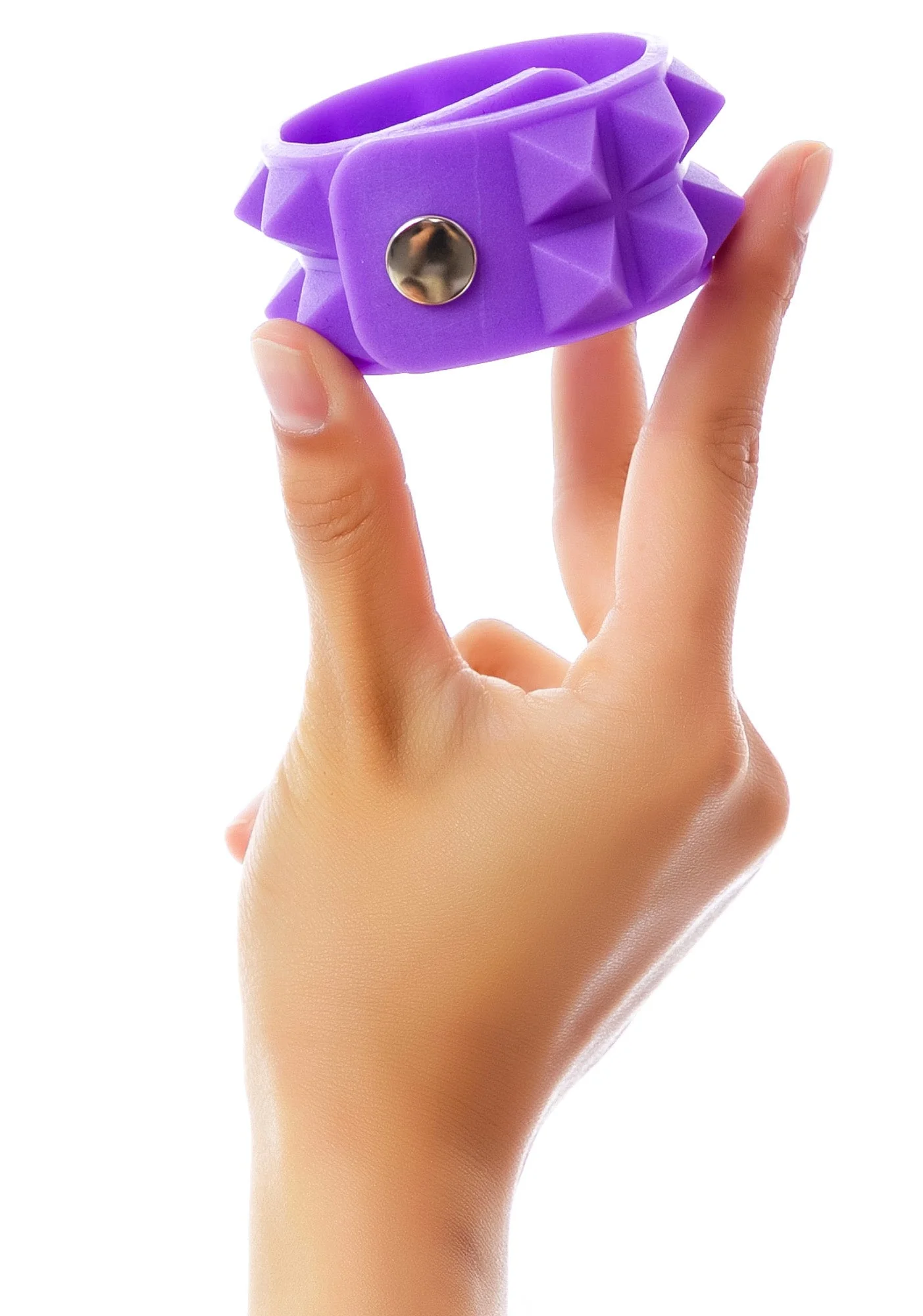 Luxor Double Pyramid Rubber Bracelet - Purple - Image 6