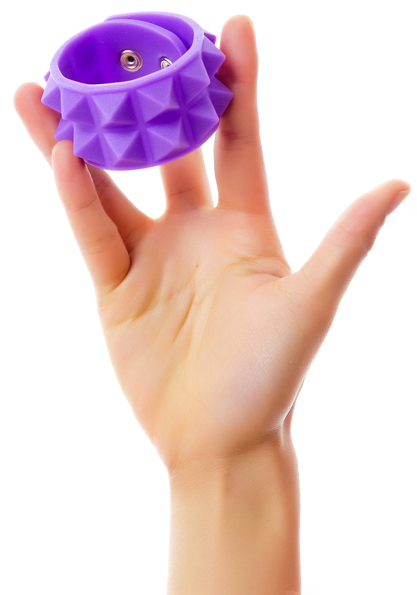 Luxor Double Pyramid Rubber Bracelet - Purple - Image 7