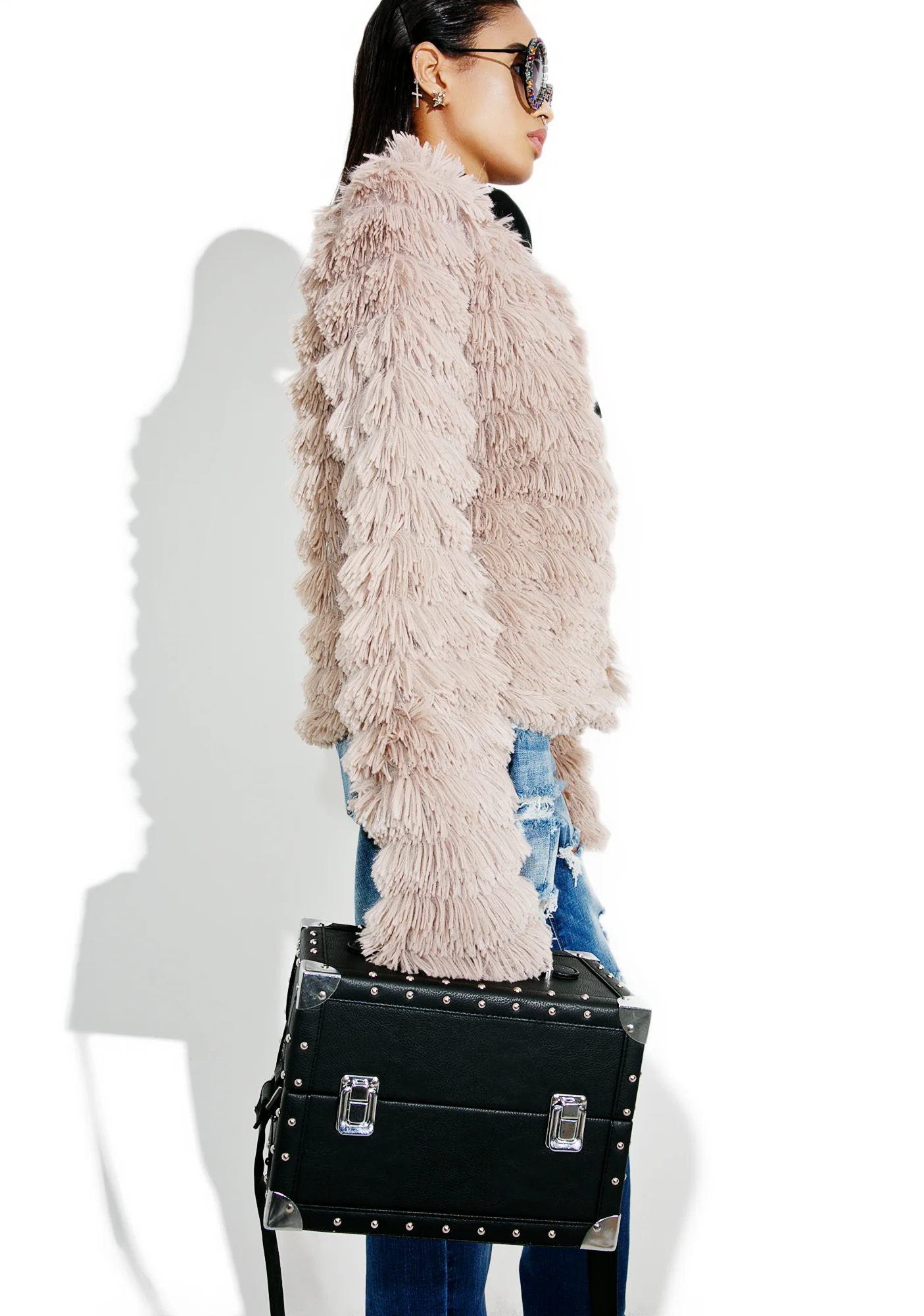 Lyon Shaggy Faux Fur Jacket - Image 4