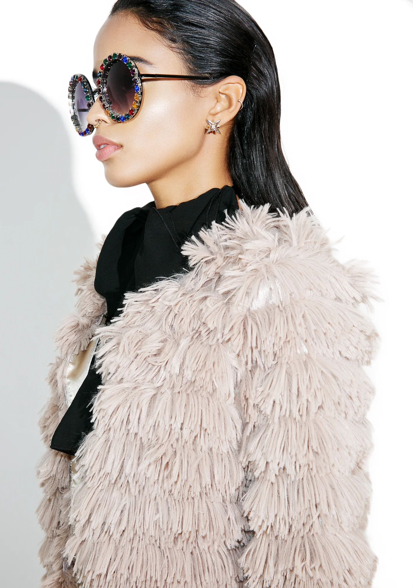 Lyon Shaggy Faux Fur Jacket - Image 5