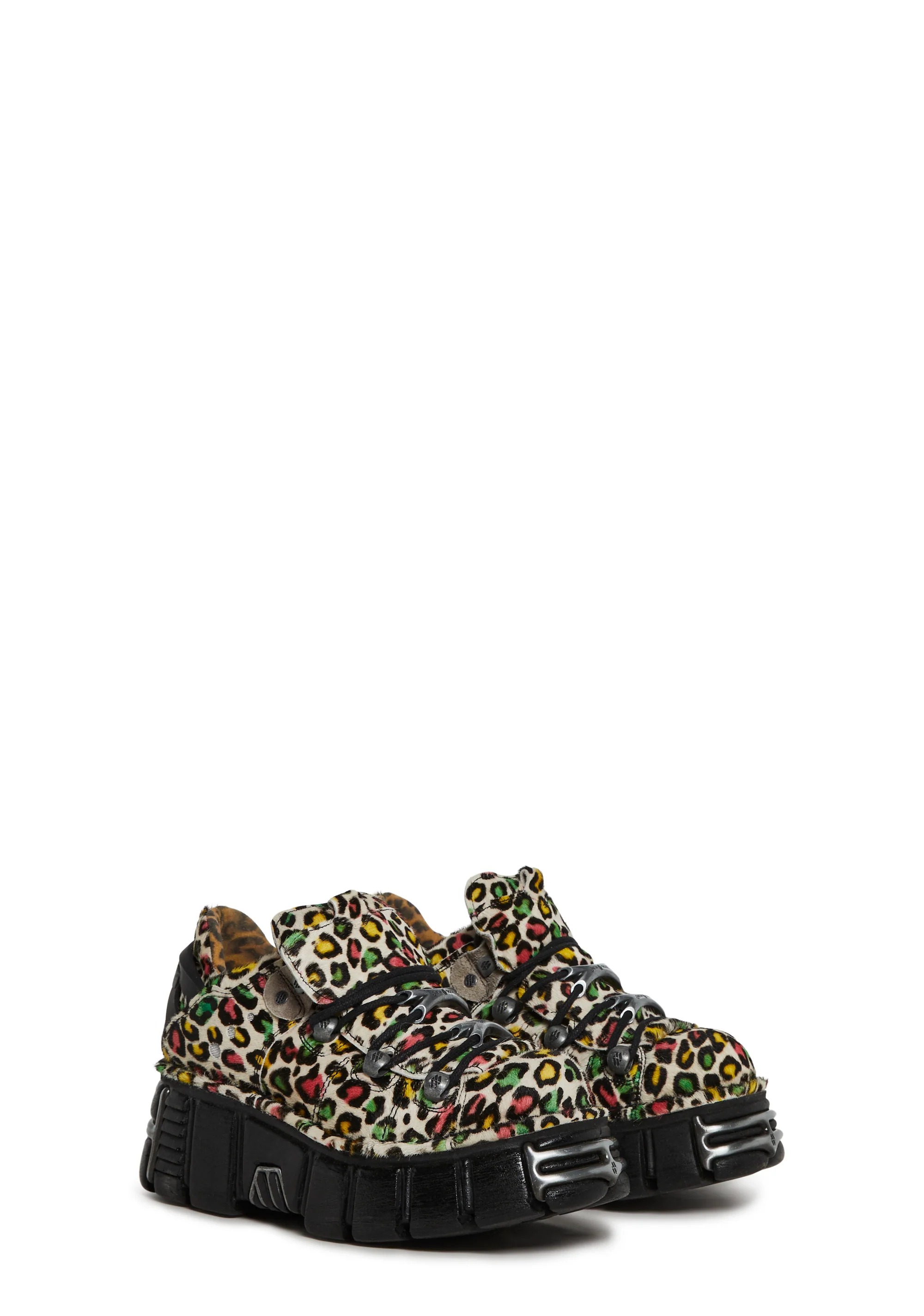 M-120N-C89 Chunky Leopard Oxford Shoes - Image 3