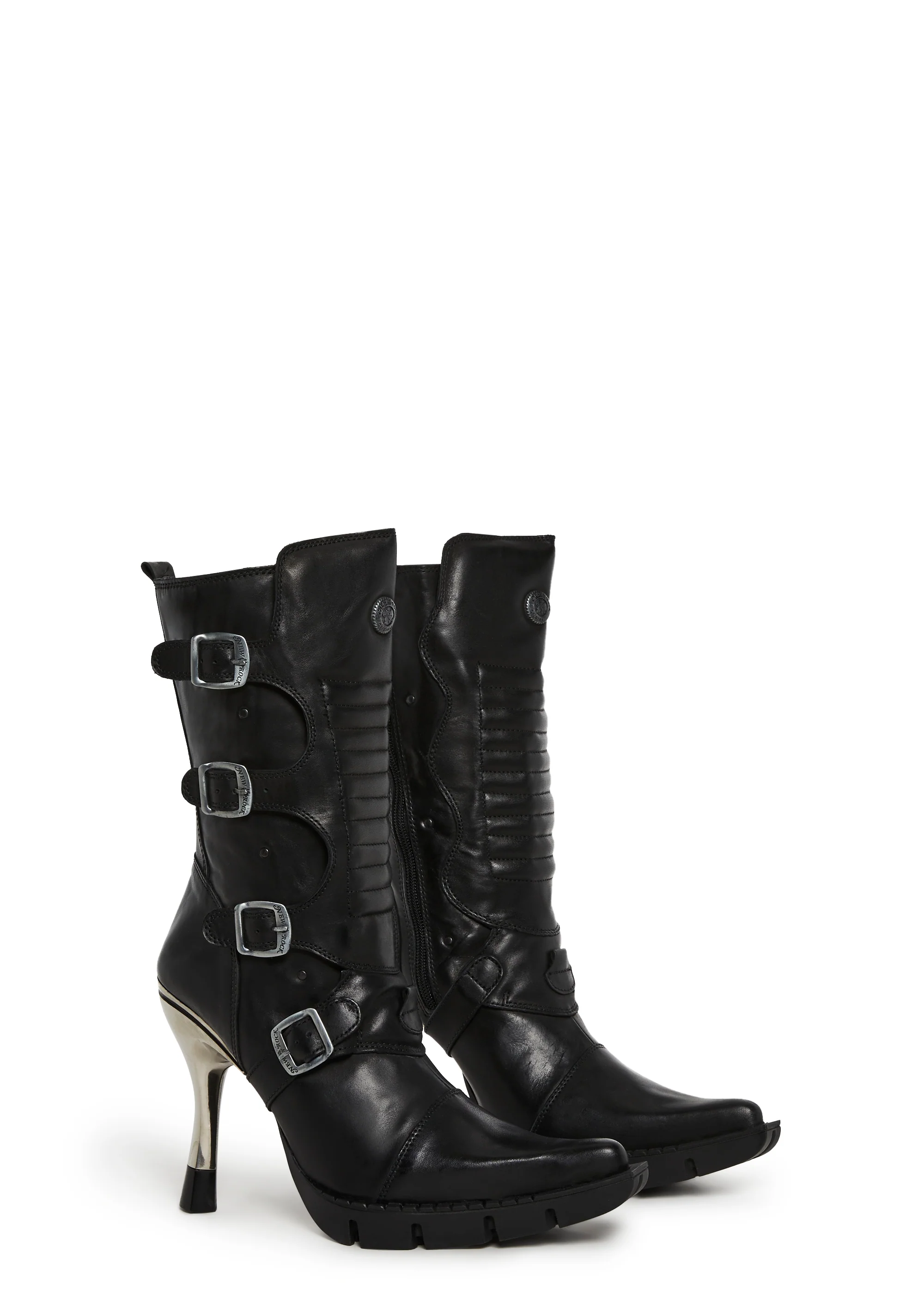 M-9373N-C2 Skinny Heel Moto Boots - Image 3