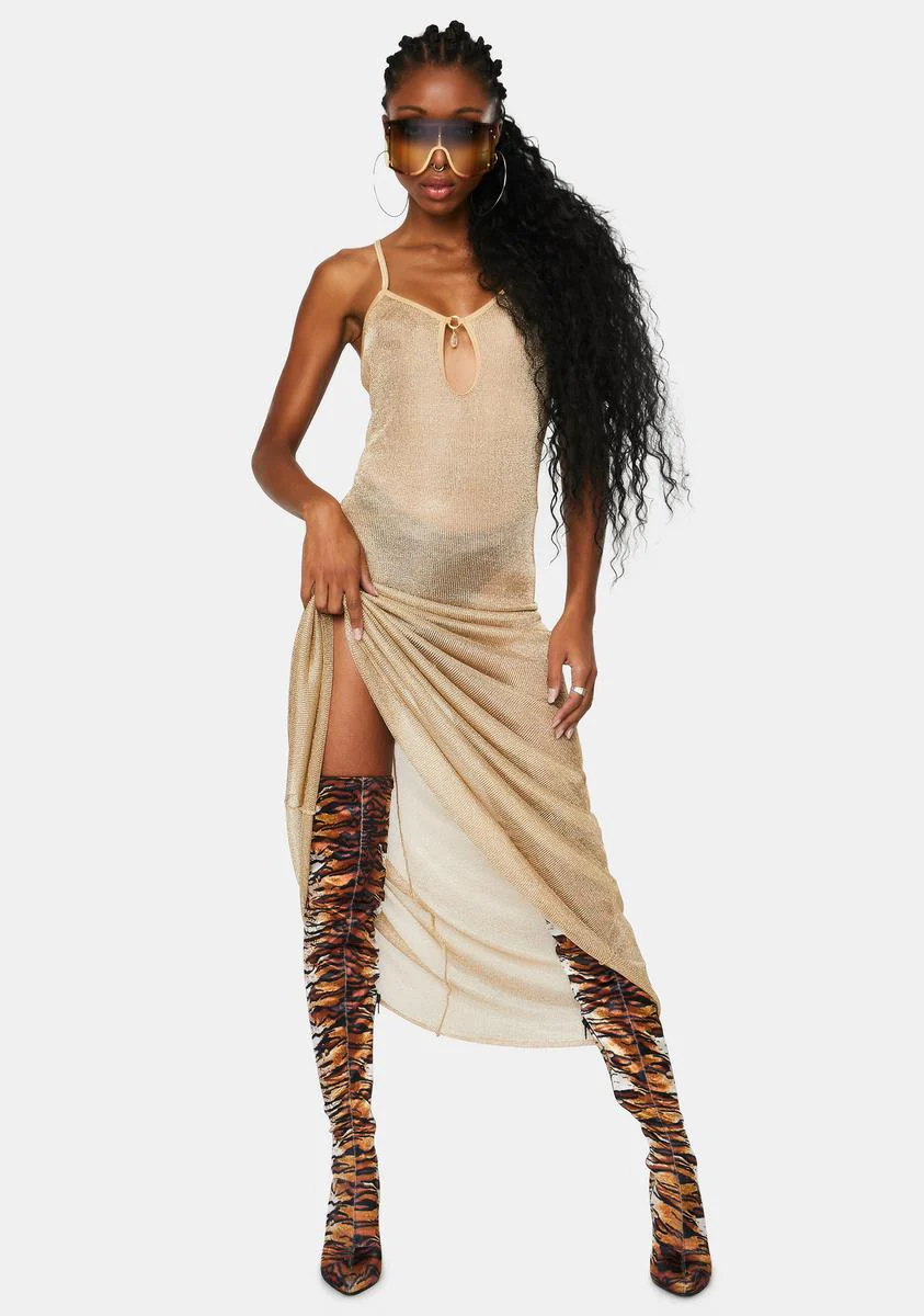 M Extended Gold Chainmail Chemise - Image 3