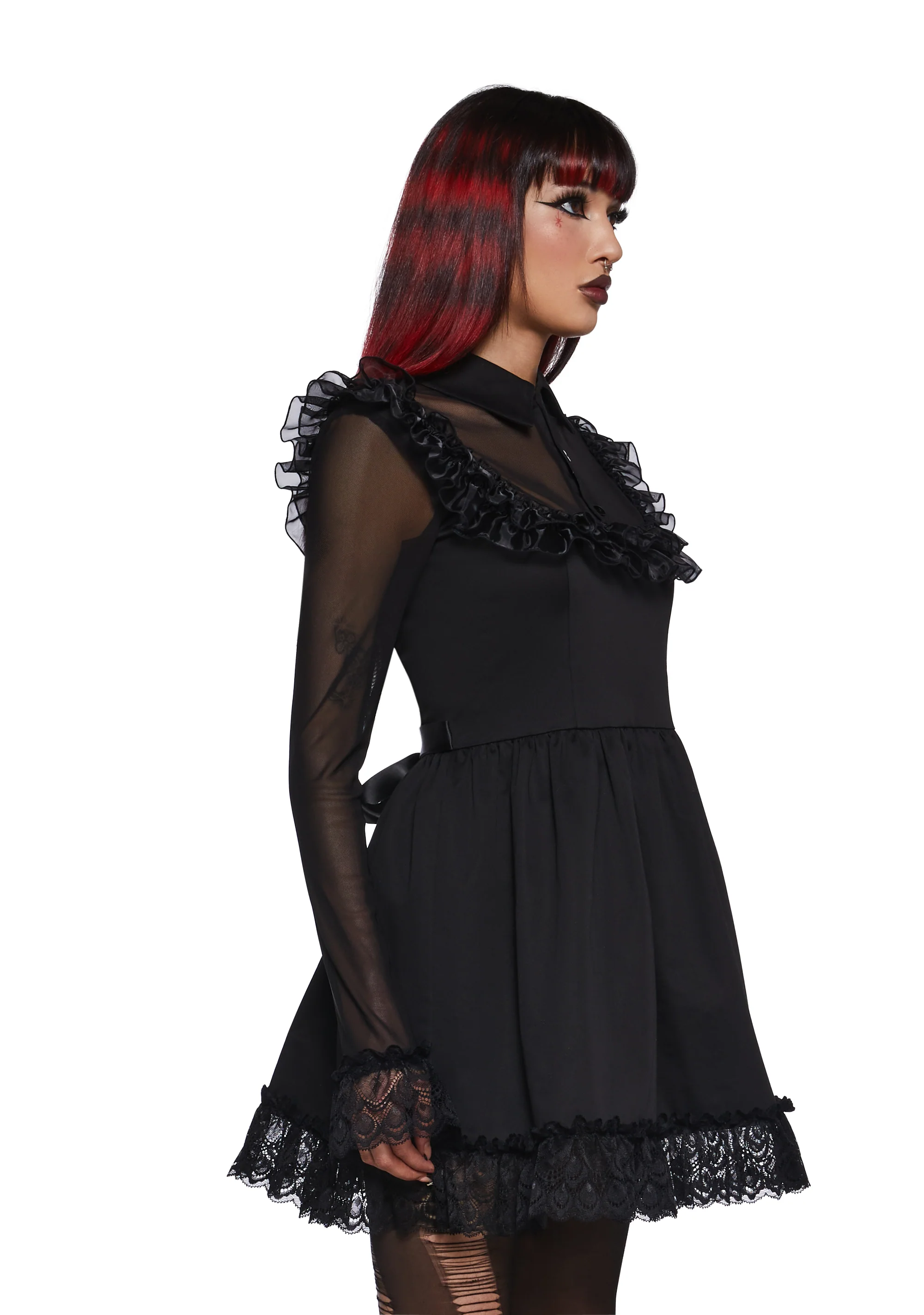 Macabre Fascination Mini Dress - Image 3