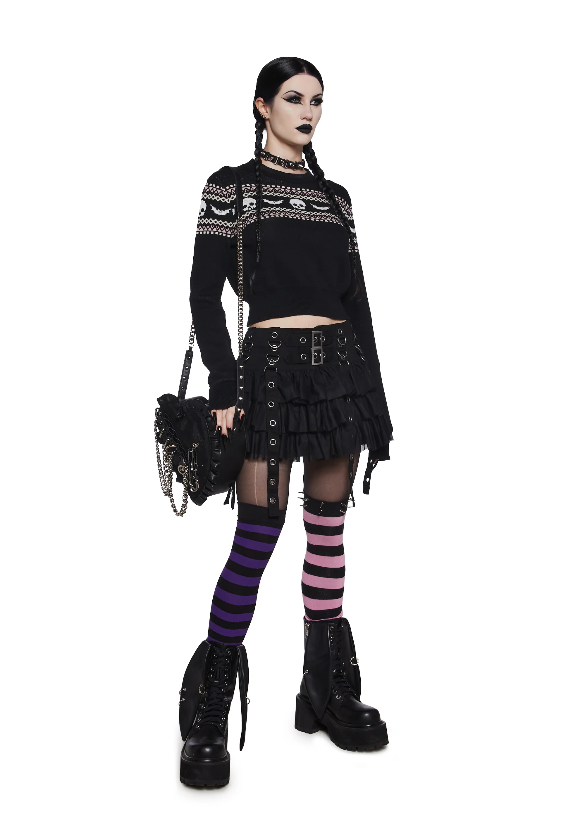 Macabre Wishes Crop Sweater - Image 2