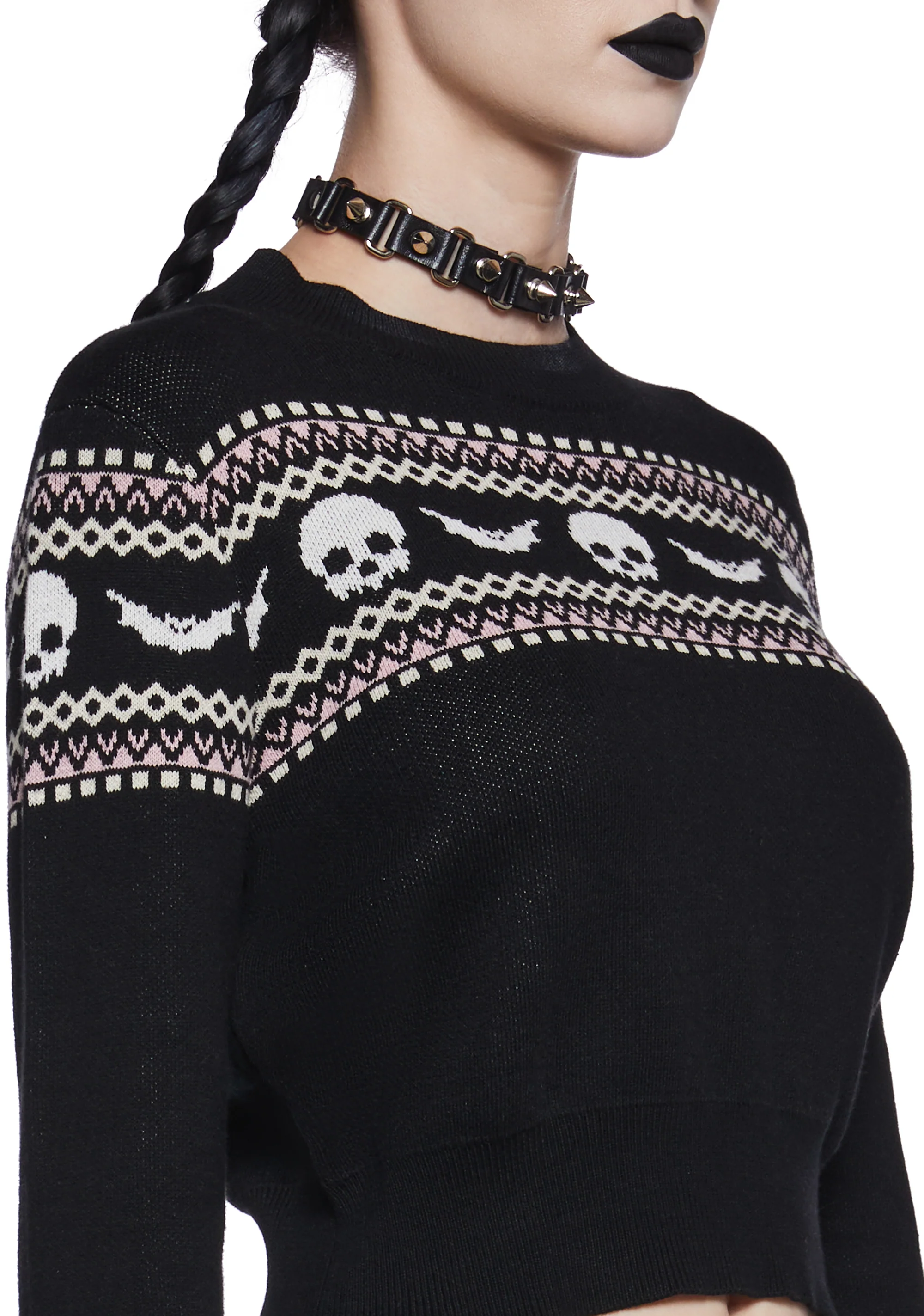 Macabre Wishes Crop Sweater - Image 5