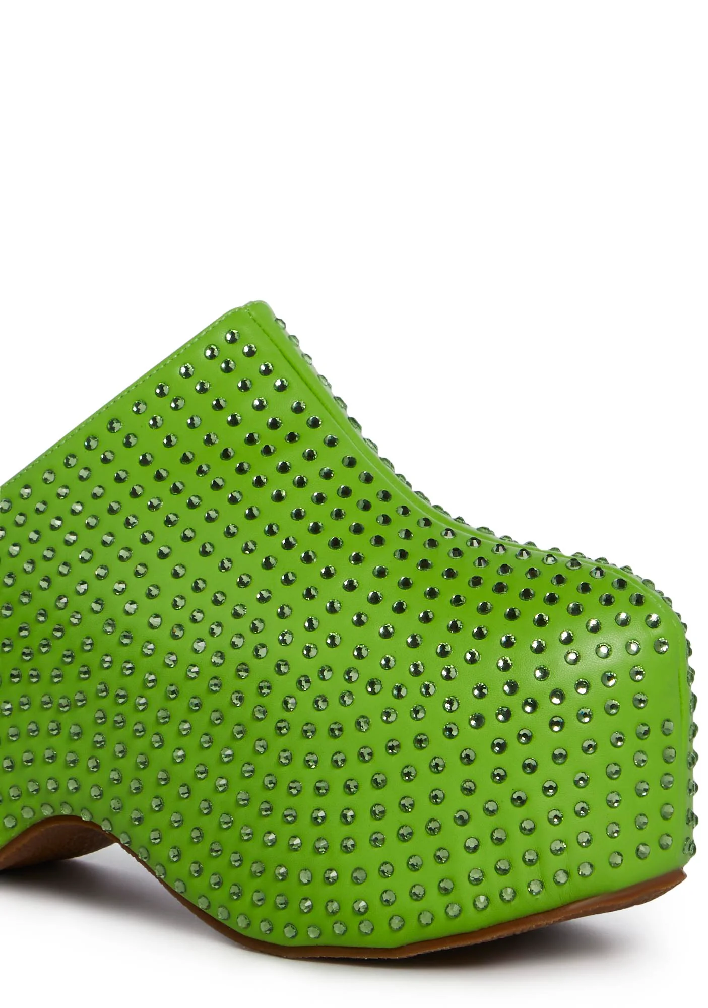 Macey Platform Mules- Green - Image 2