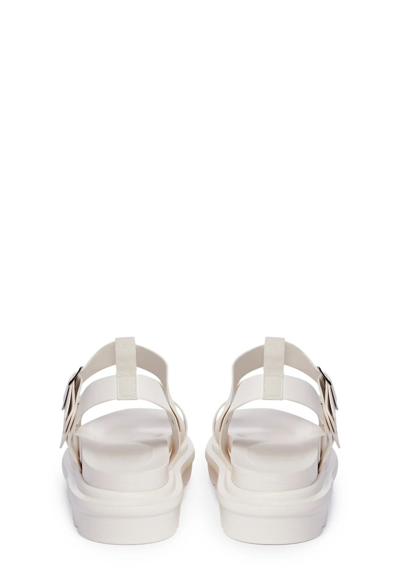 Macy Buckle Strap Sandals - White - Image 4