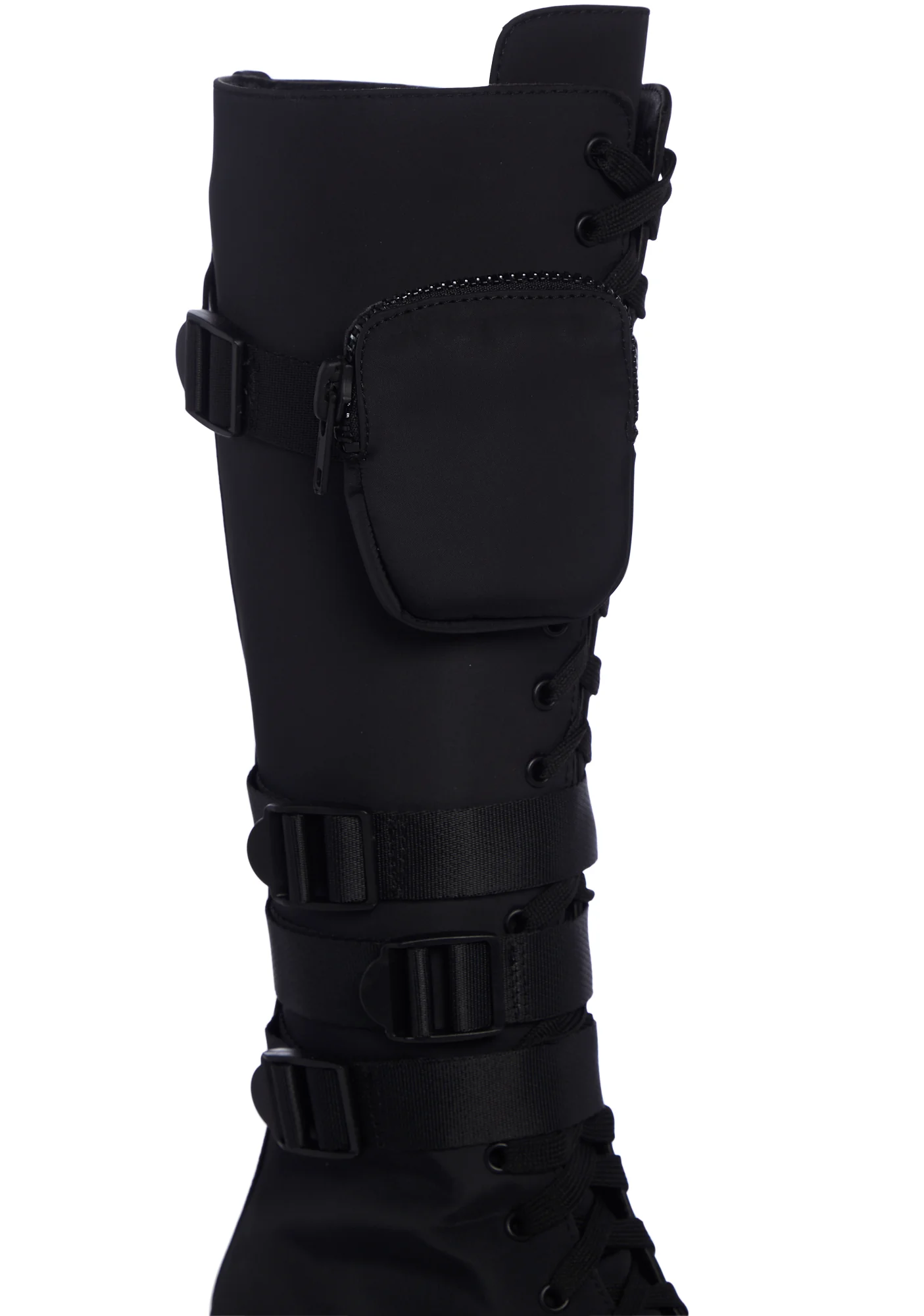 Mad Hustle Knee High Combat Boots - Image 2