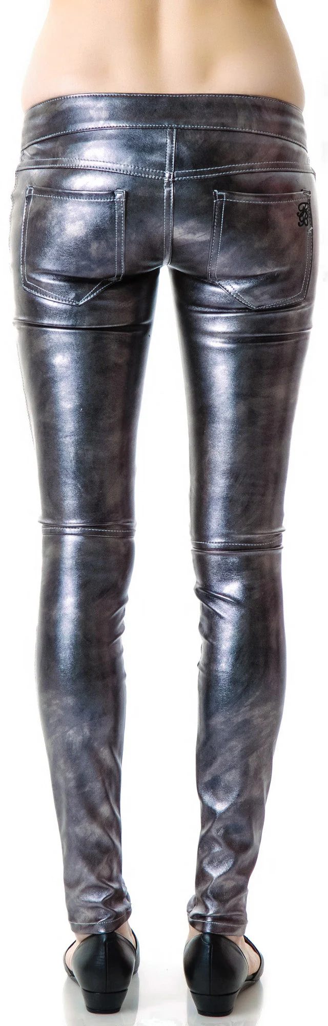 Mad Moto Leatherette Leggings - Dark Gray - Image 10