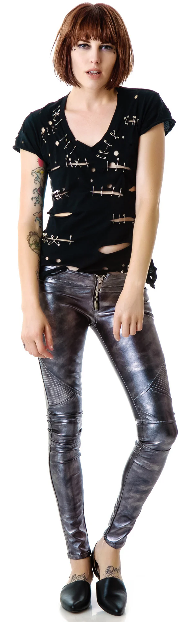 Mad Moto Leatherette Leggings - Image 6