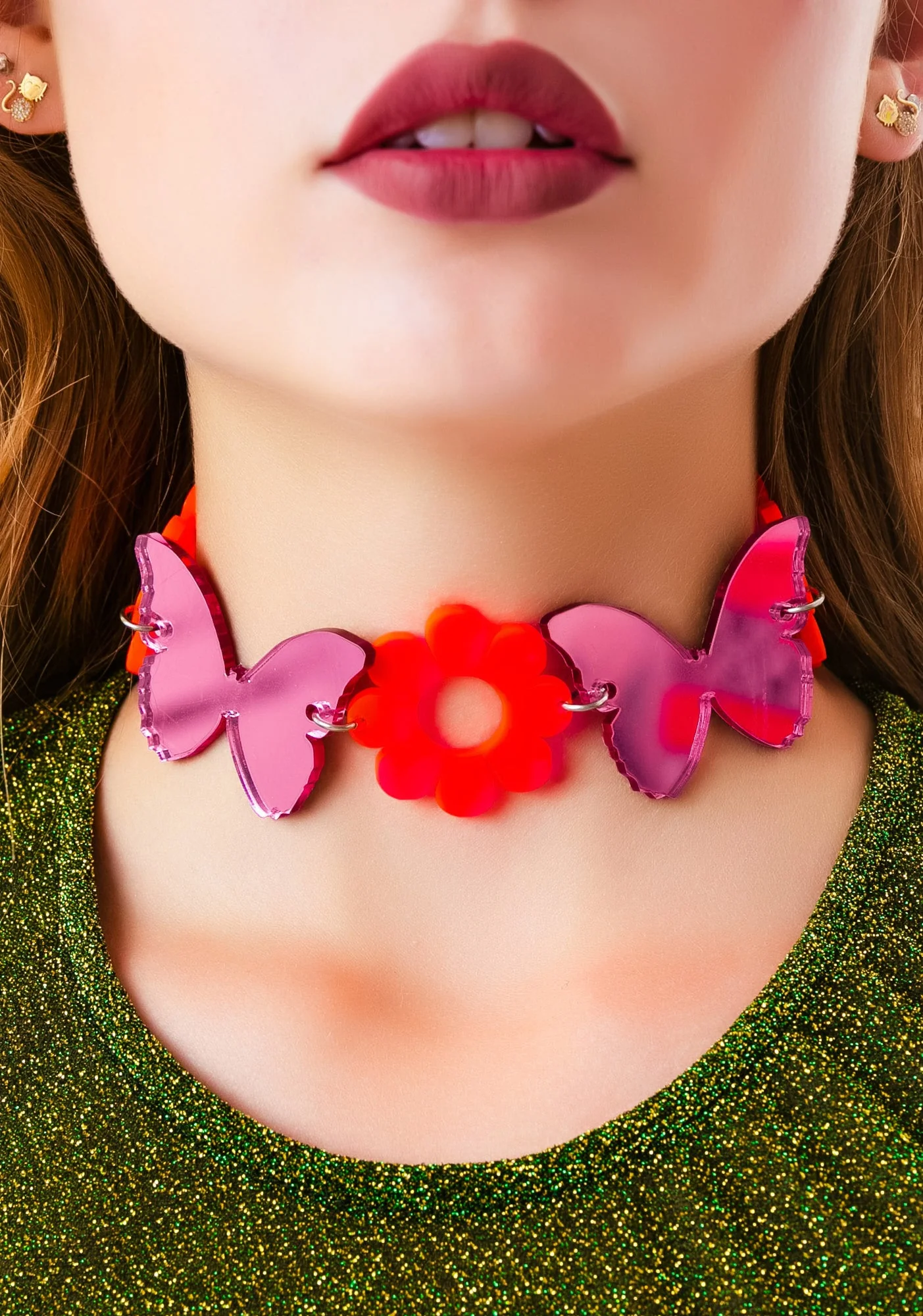 Madame Butterfly Dreamz Choker - Green - Image 2
