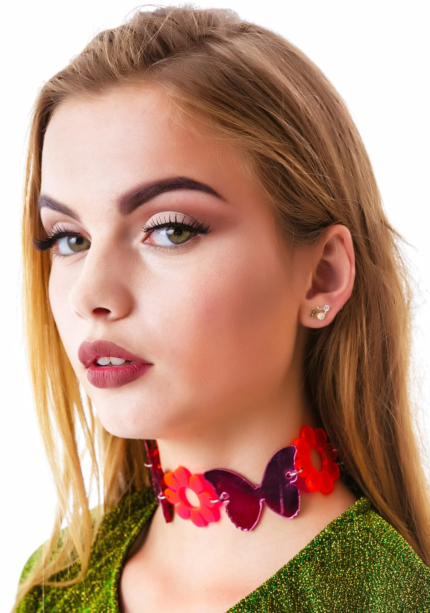 Madame Butterfly Dreamz Choker - Green - Image 4